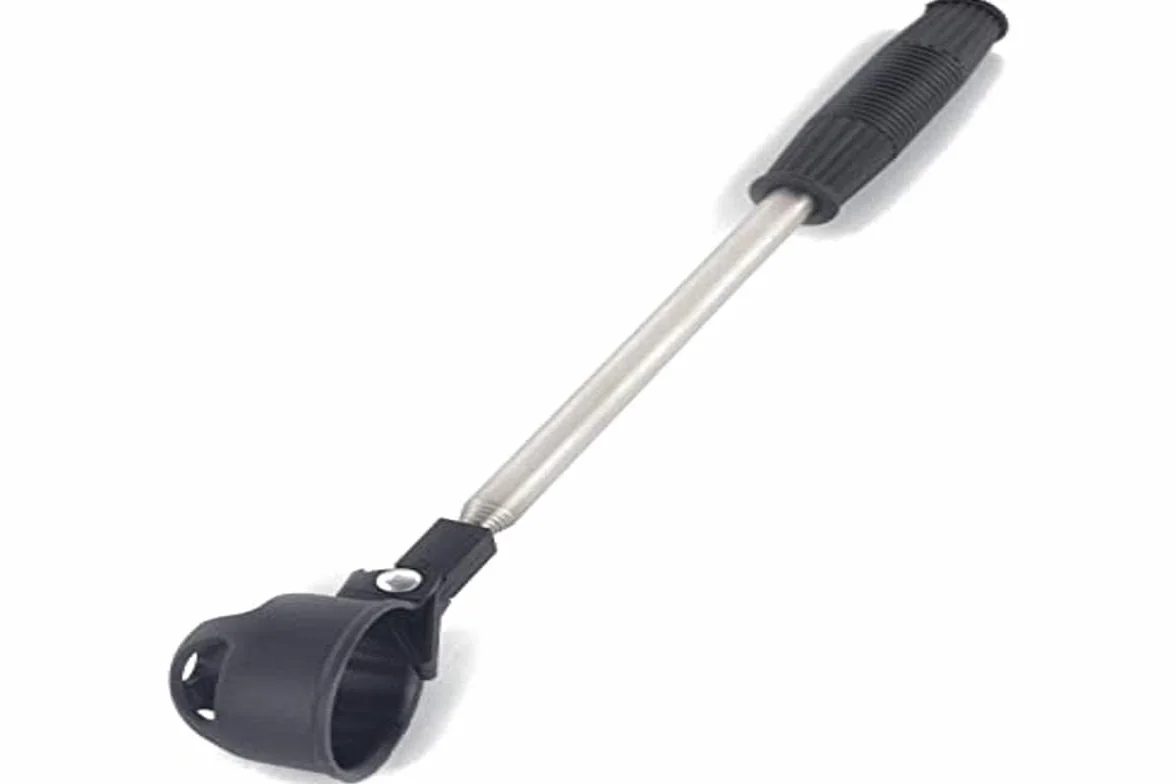 Paletta portatile retrattile telescopica per palline da golf in acciaio