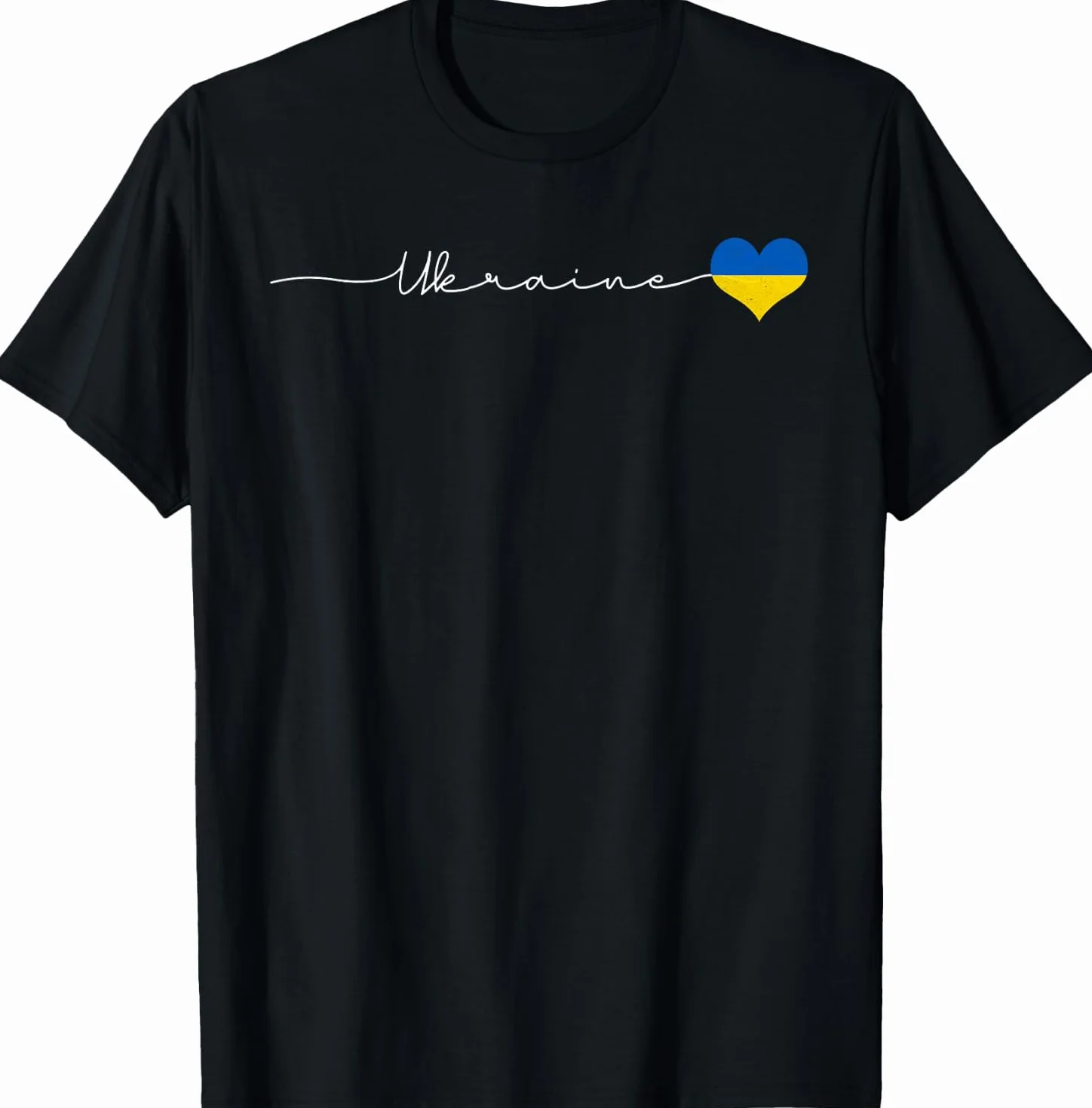 Bandiera dell'Ucraina a forma di cuore, regalo patriottico ucraino Maglietta