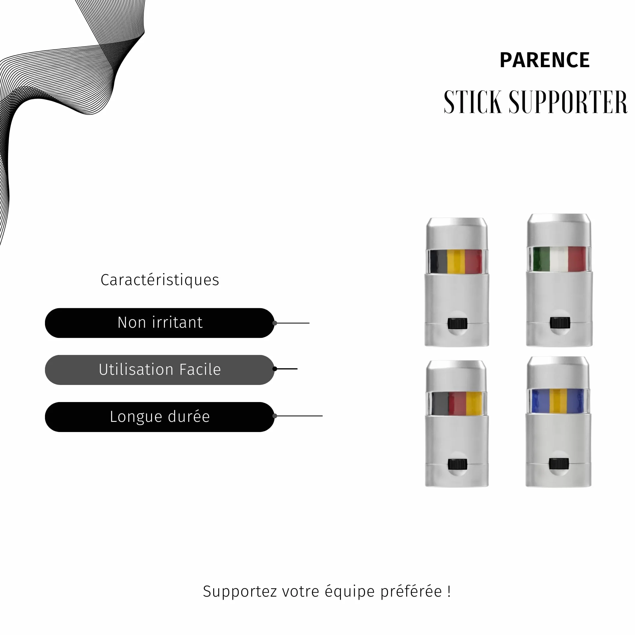 Stick per il trucco con i colori della squadra - Concorso sportivo, travestimento - Svezia
