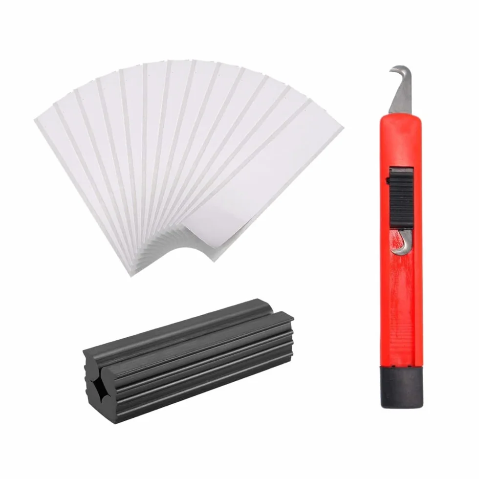 Kit Maniglie da Golf, Strumento Rimozione Impugnatura con 13 Bande Lama a Gancio e Pinza