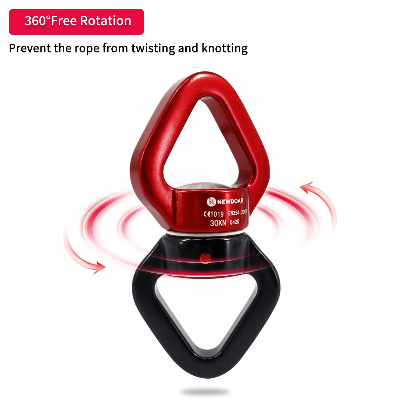 NewDoar Swing Swivel, Dispositivo Girevole Micro Rotatore Certificato CE 30KN per Altalena Danza Aerea Yoga