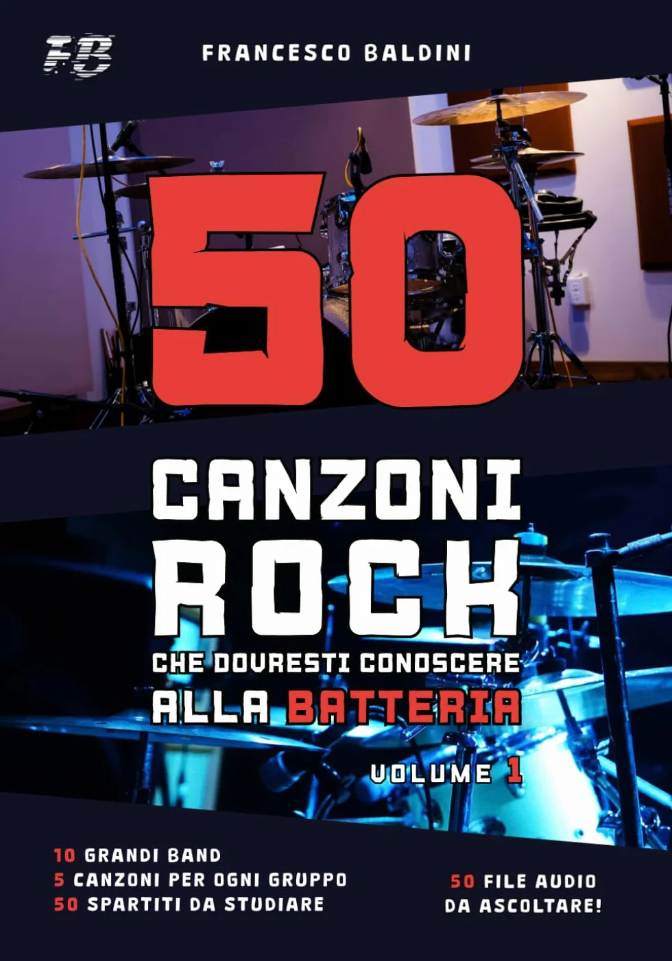 50 CANZONI ROCK CHE DOVRESTI CONOSCERE ALLA BATTERIA (Volume 1)