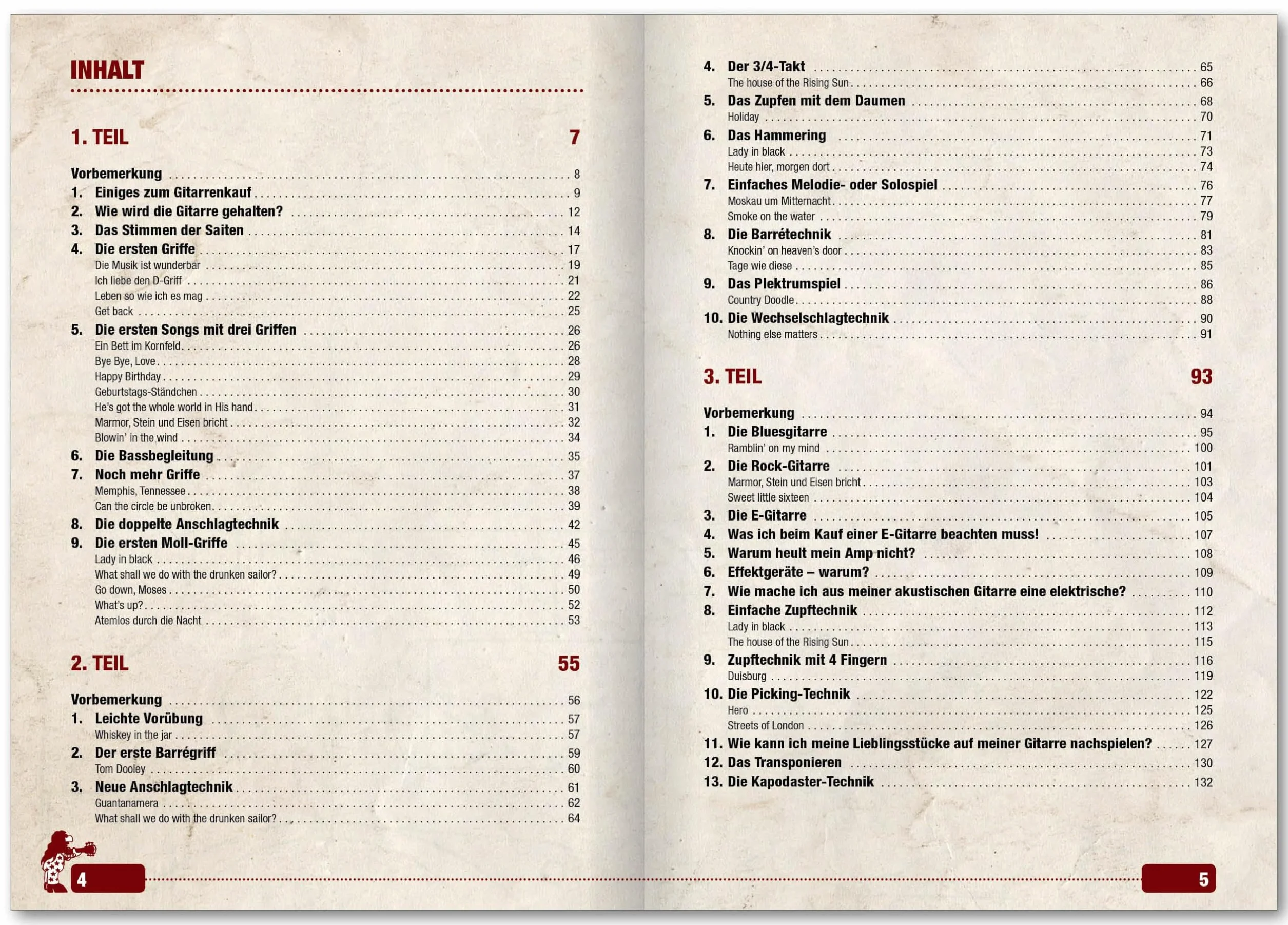 Gitarrenbuch, Bd.1, Mit bekannten Liedbeispielen aus Pop, Folk, Rock & Blues von kinderleicht bis ganz schön stark: Das populärste ... ganz schön ... ganz schön stark. Pop, Folk, Rock und Blues