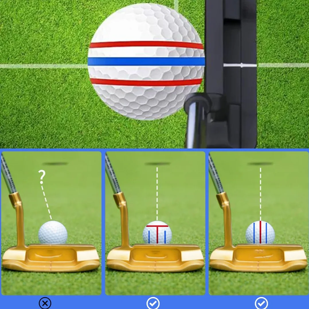 GXGM 6 Pezzi Palline da Golf Set di Allineamento per Golf con Pennarelli, Guide Massime, Sagoma, Accessori per la Marcatura delle Palline