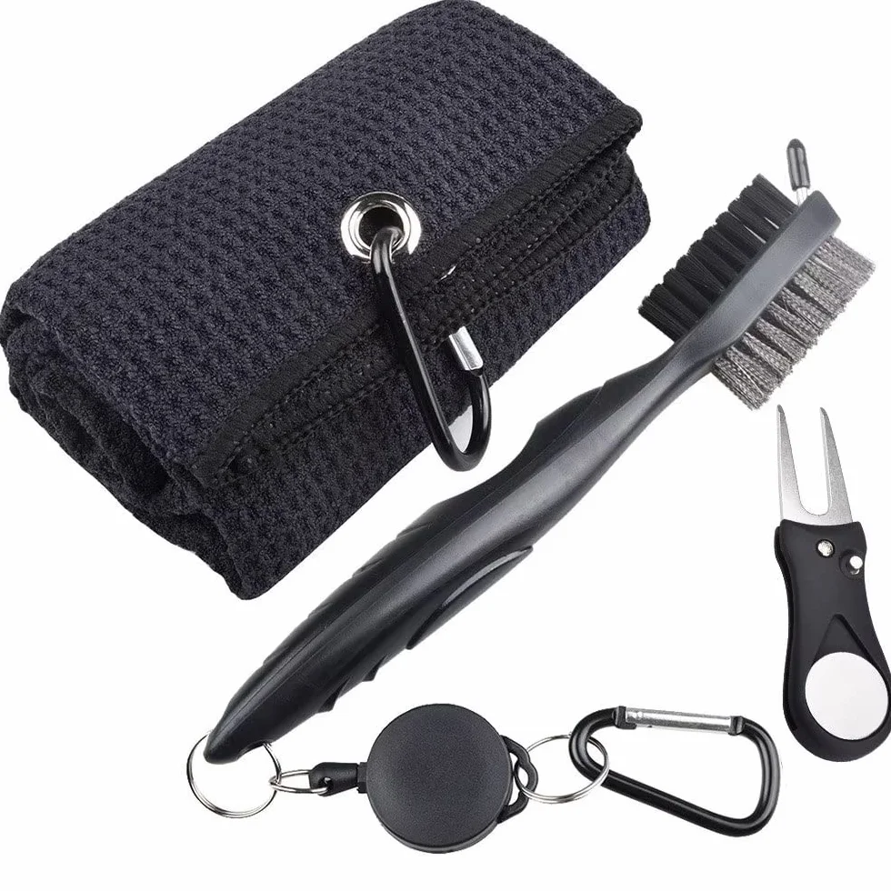 Golf Kit Accessori di Pulizia Spazzola per Mazze da Golf con Setole in Nylon e Filo
