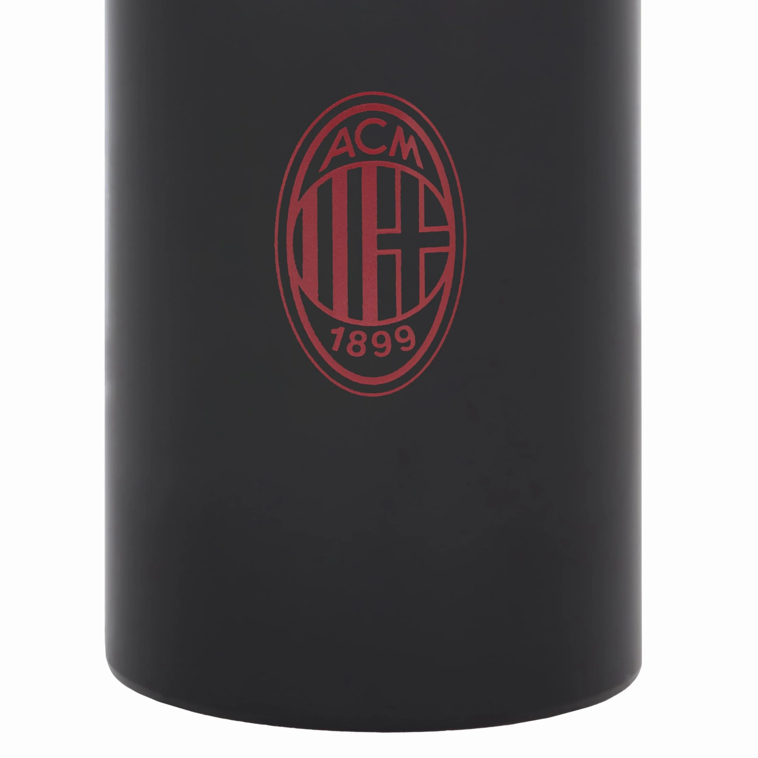AC Milan - Borraccia in alluminio con moschettone - Crest Monochrome Red - 750 ml - Per tutti i Tifosi Rossoneri- Prodotto Ufficiale Ac Milan