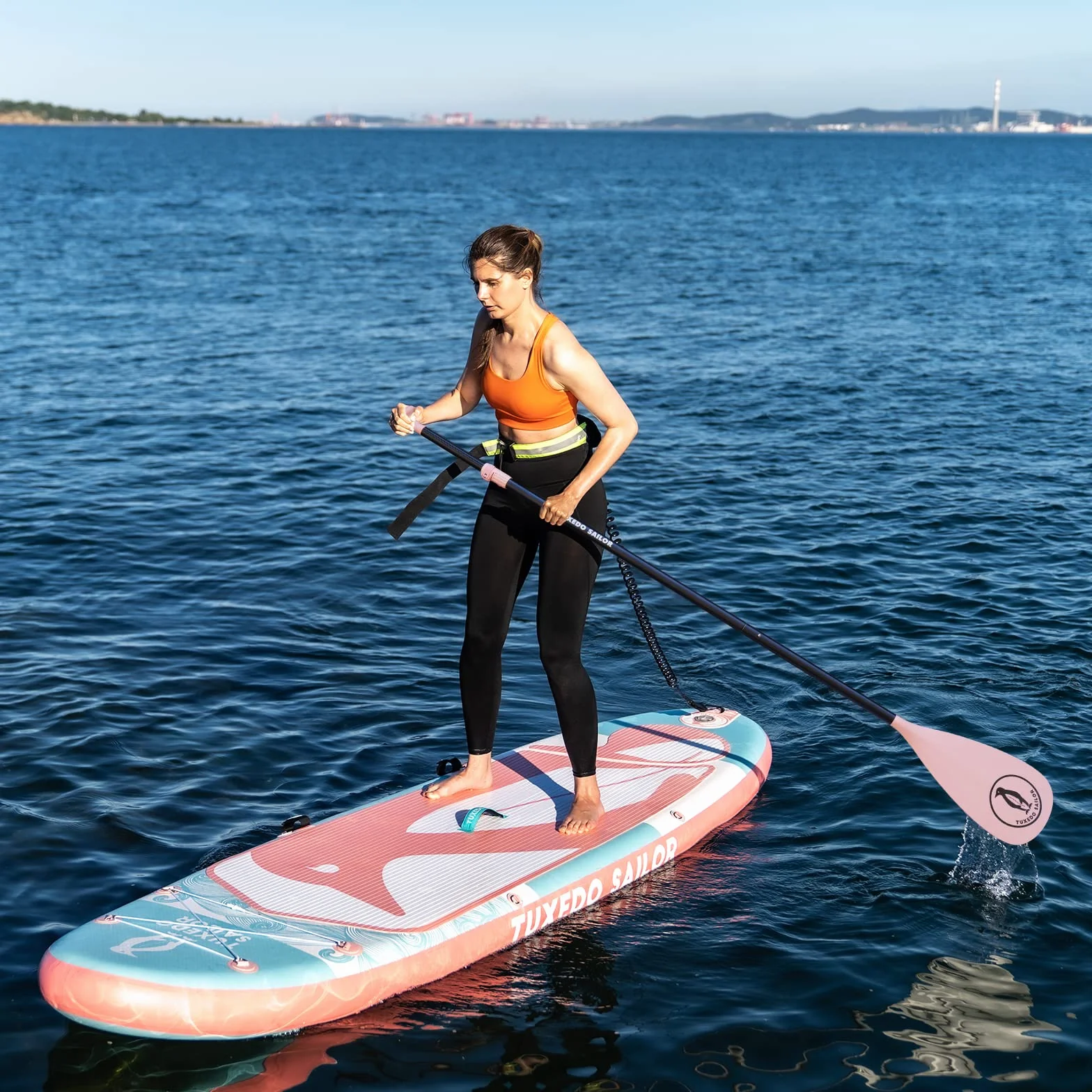 Tuxedo Sailor Pagaia SUP Alluminio Remi Stand Up Paddle Telescopica 2 in 1 Doppia Kayak