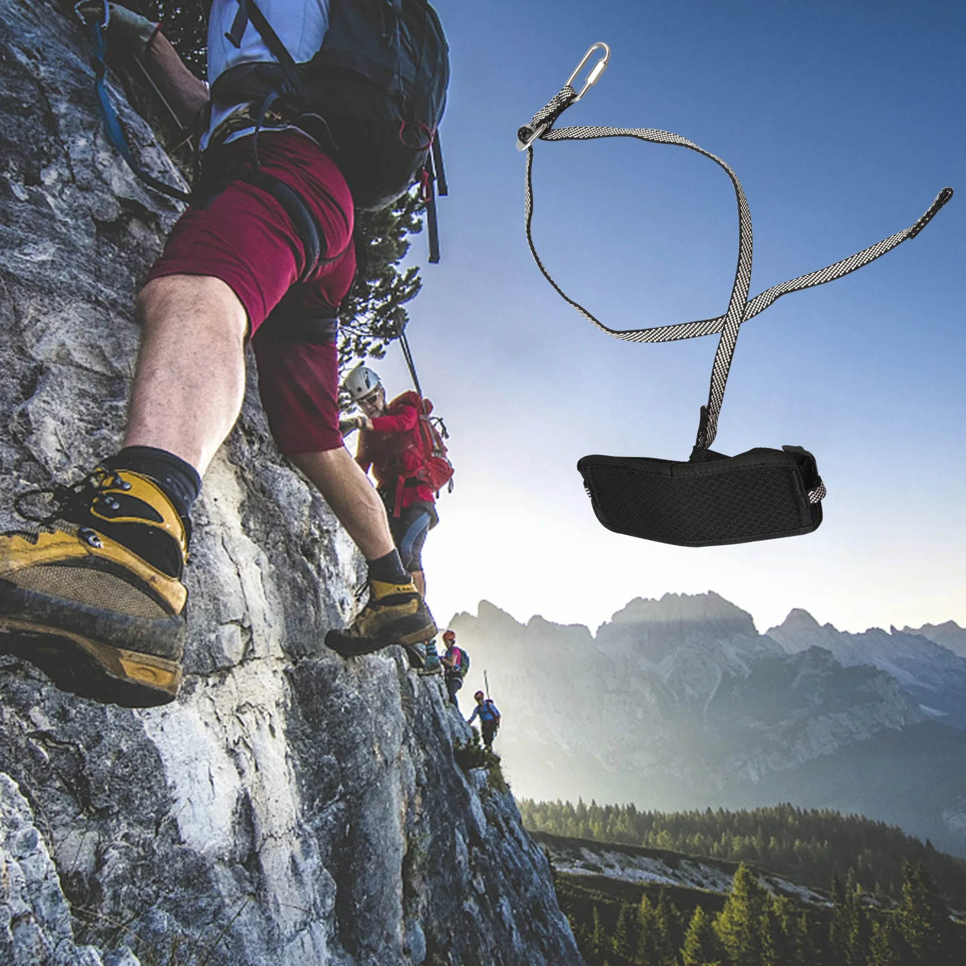 SOB Piede Ascender Loop Regolabile Foot Ascender Sling Belt per Arrampicata Lavoro Aereo Salvataggio Alpinismo Sicurezza Outdoor