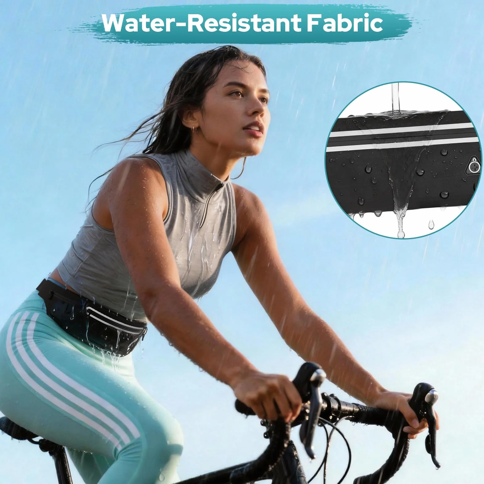 Marsupio per Correre Resistente all'Acqua Grande Capacità per Corsa Escursionismo Sport