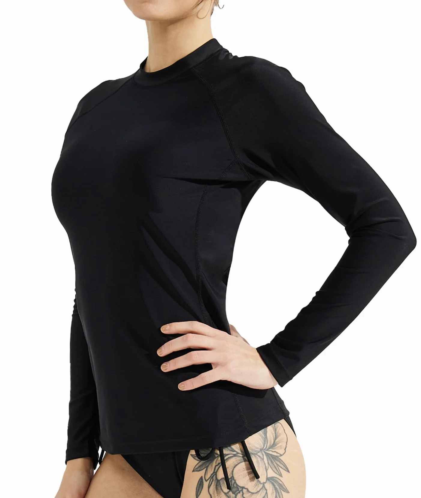Rash Guard da Donna, Maniche Lunghe, Protezione Solare, Maglia Protettiva Rash Guard per Nuoto Snorkeling Surf