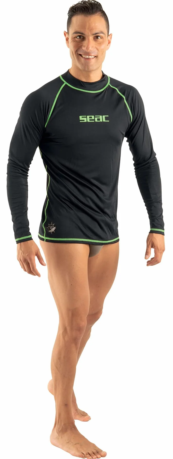 Seac T-Sun Long Man, Maglia Protettiva Rash Guard per Snorkeling e Nuoto Anti UV