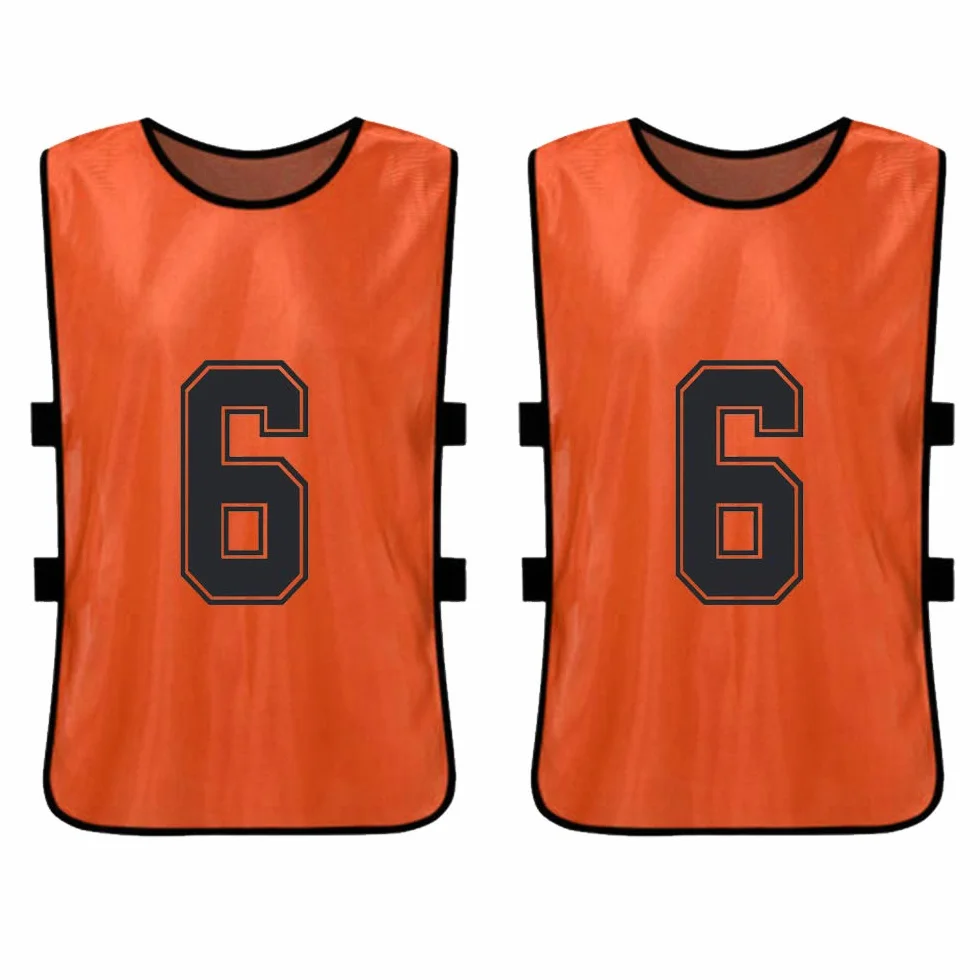 Maglie da Calcio Numerate 12 PCS Adulti Soccer Pinnies Quick Drying Training Gilet