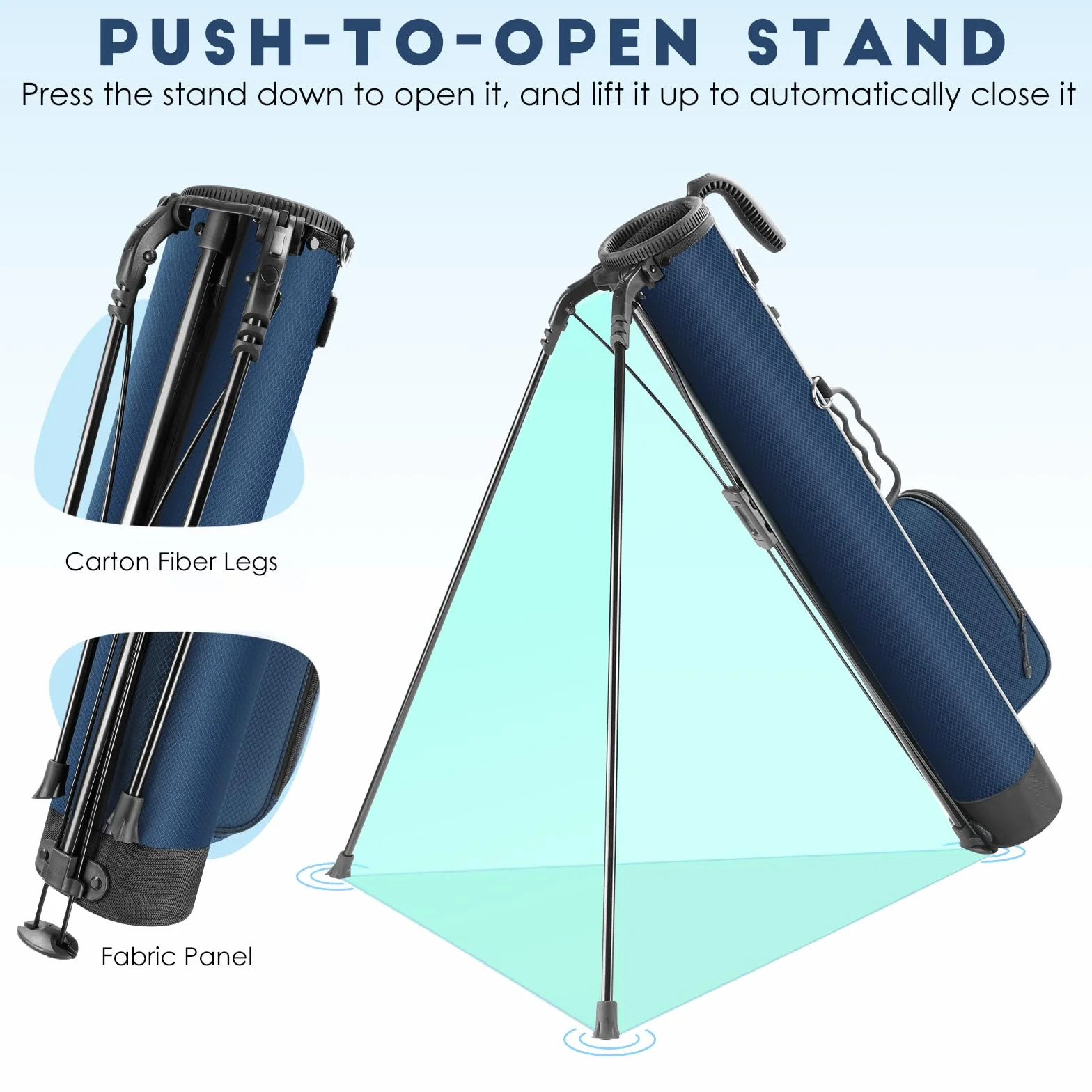 Findway Borsa Leggera da Golf con Tracolla, Facile da Trasportare e Resistente, Adatta per il Campo Pratica, Percorso Par 3 e Campi Esecutivi, Altezza 31,5 Pollici