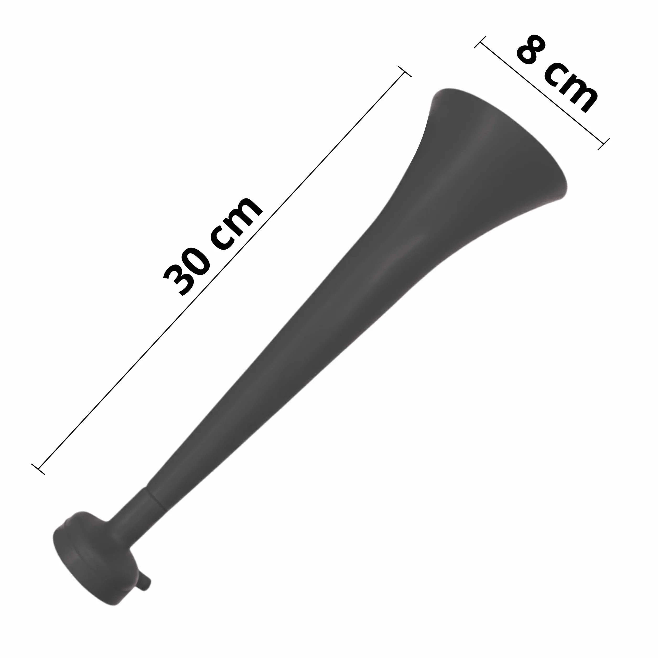 Vuvuzela Colorate Confezione da 3 - Accessori per Feste e Sport Staccabile (Nero)
