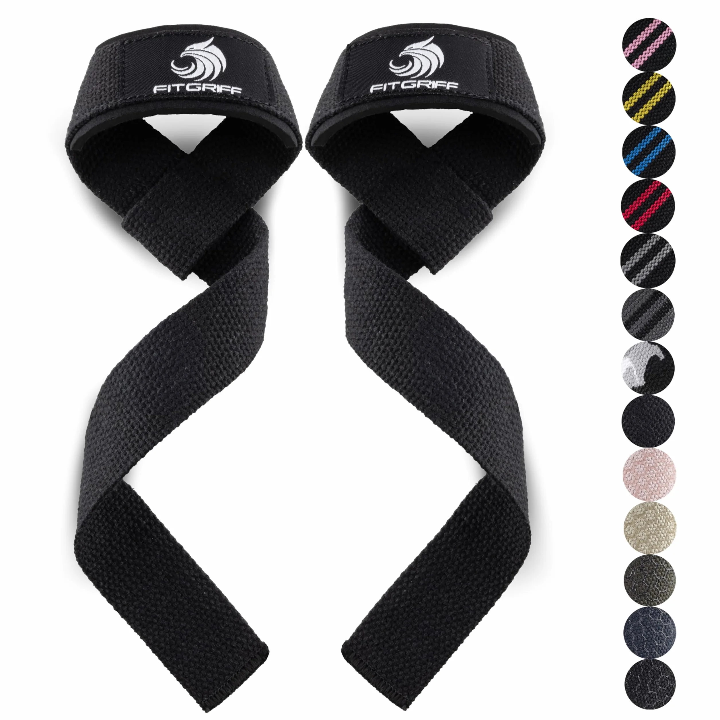 Fitgriff® Straps Palestra Fascette Sollevamento Pesi Cinghie Stacchi Gym Lifting Accessori Bodybuilding