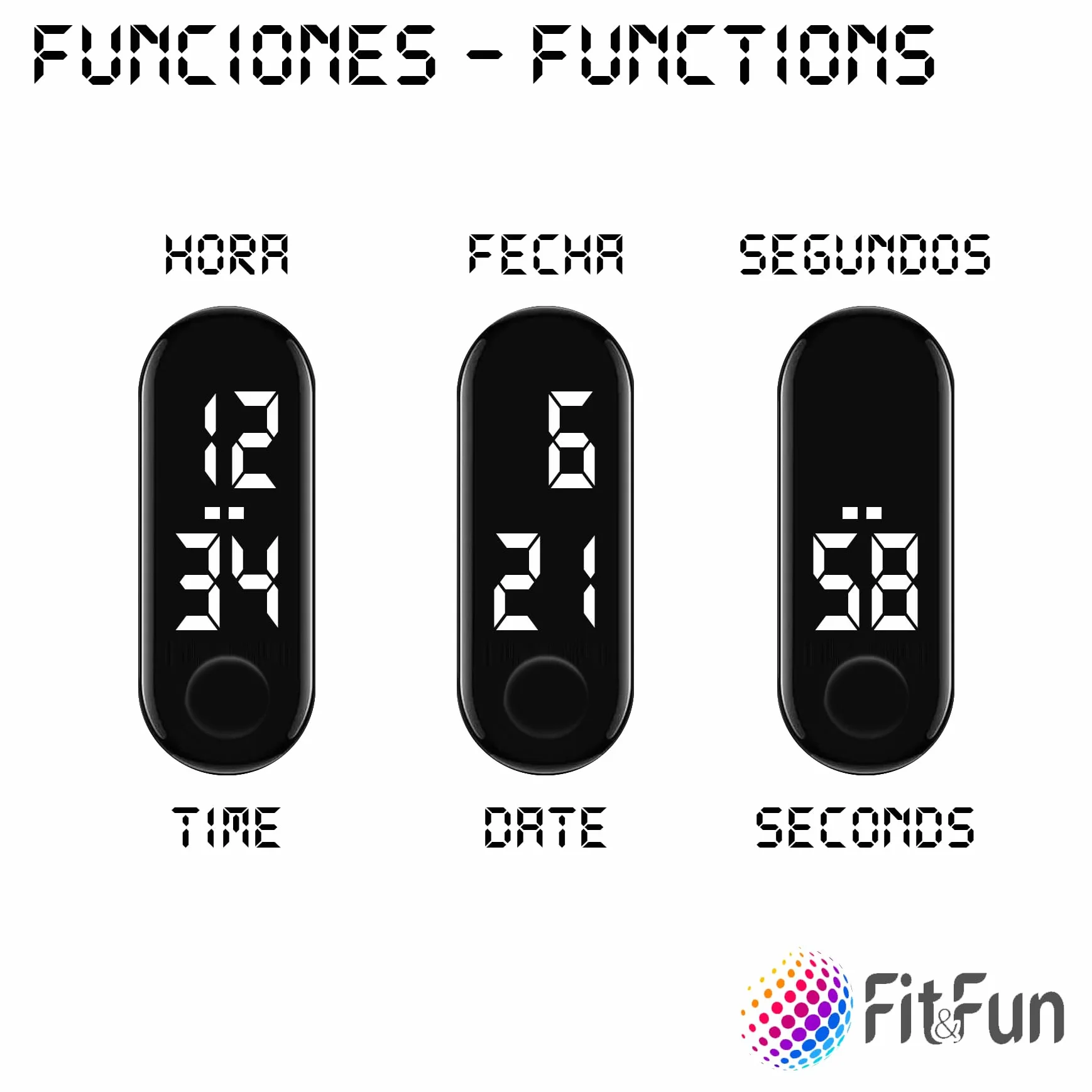 FIT & FUN Orologio digitale con cinturino ufficiale FC Barcellona – resistente all'acqua, orologio digitale con calendario, cinturino prodotto ufficiale @FC Barcelona