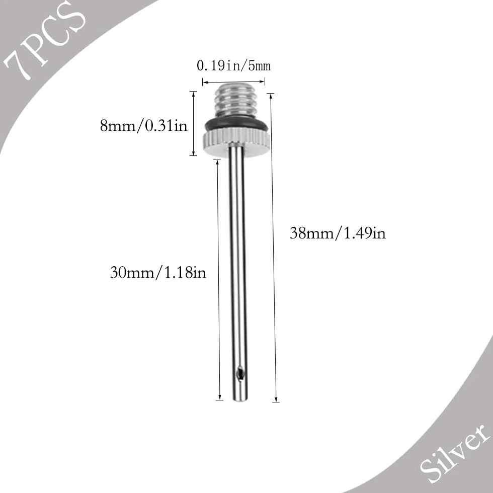 Ago per Pompa a Sfera 7 PCS Aghi per Palloni per Pallacanestro Calcio Pallavolo Rugby