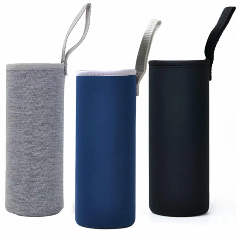 Fodera termica in neoprene per bottiglia d'acqua 1000 ml nero