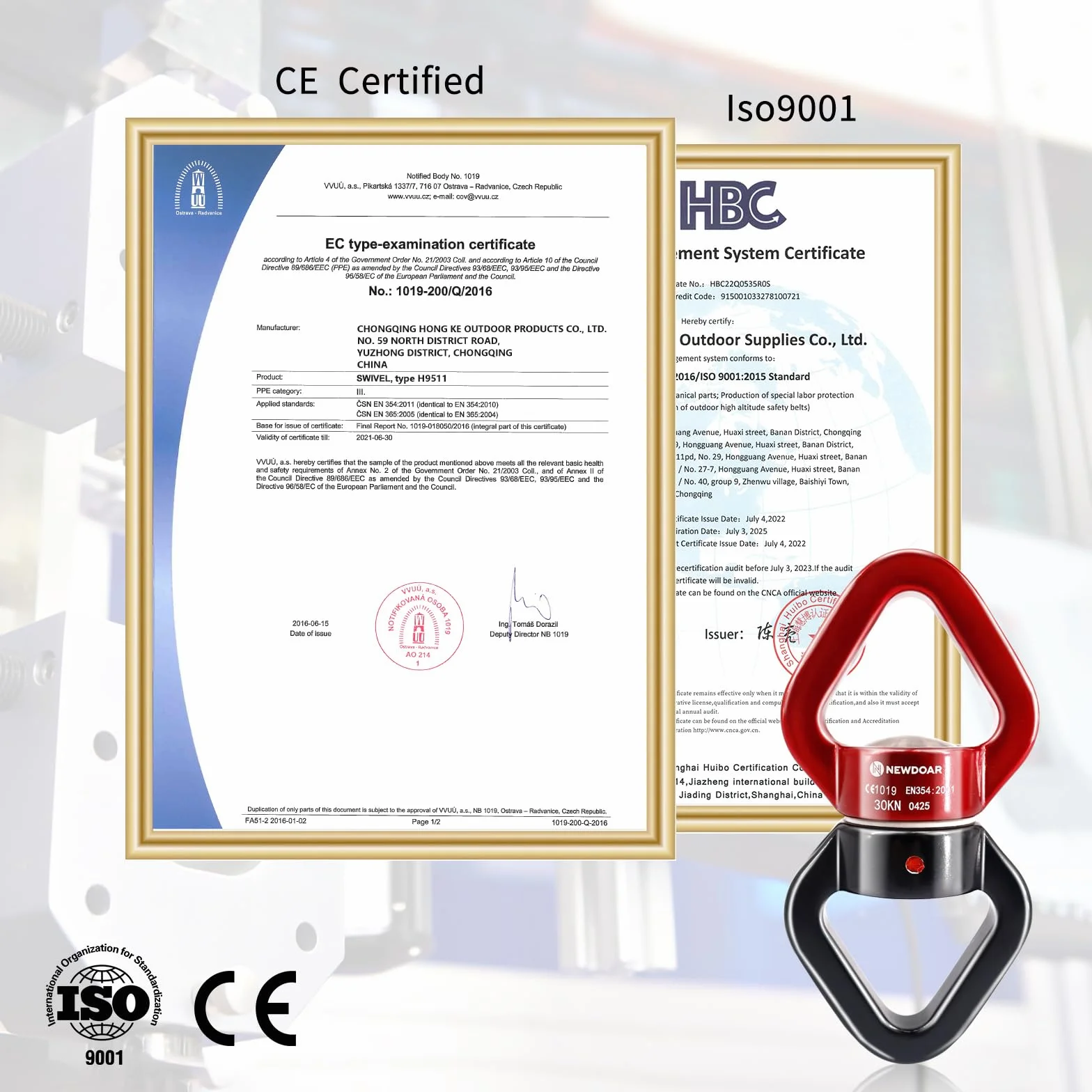 NewDoar Swing Swivel, Dispositivo Girevole Micro Rotatore Certificato CE 30KN per Altalena Danza Aerea Yoga