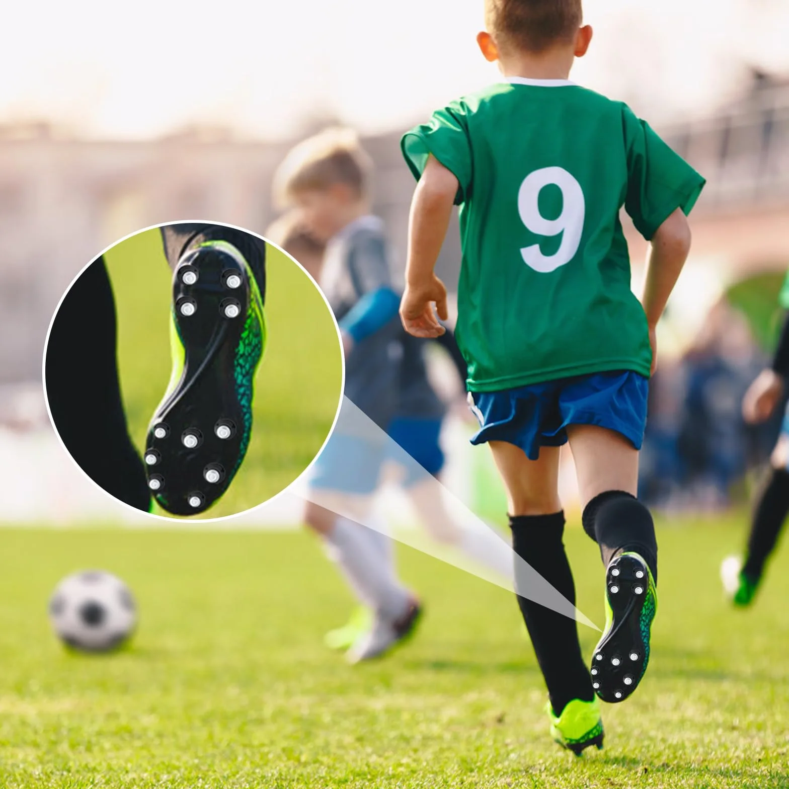 Tacchetti Plastica da Calcio Ricambio Punte in Alluminio 13/16 mm Nero per Ragazzi Adulti