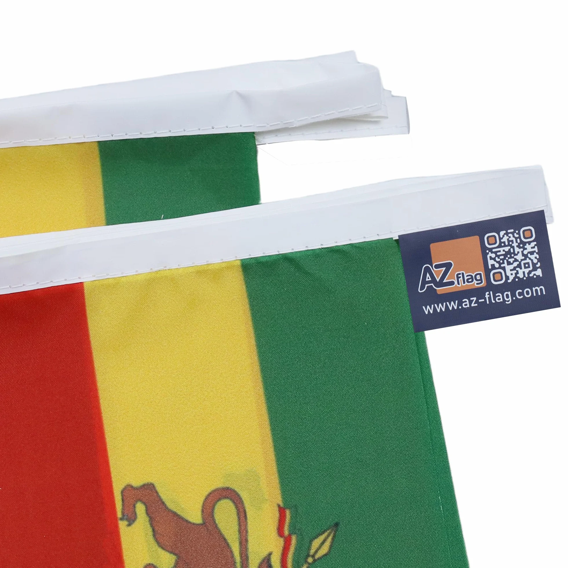 AZ FLAG Ghirlanda 6 Metri 20 Bandiere Etiopia Con Leone 21x15cm, Bandiera Etiope 15 x 21 cm - Festone Bandierine