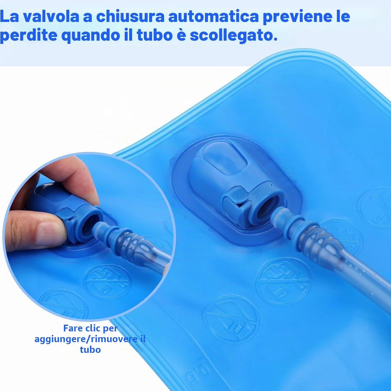 WADEO Sacca Idrica 2L, Sacca Acqua Zaino a Prova di Perdite, Senza BPA, Trekking Corsa Campeggio