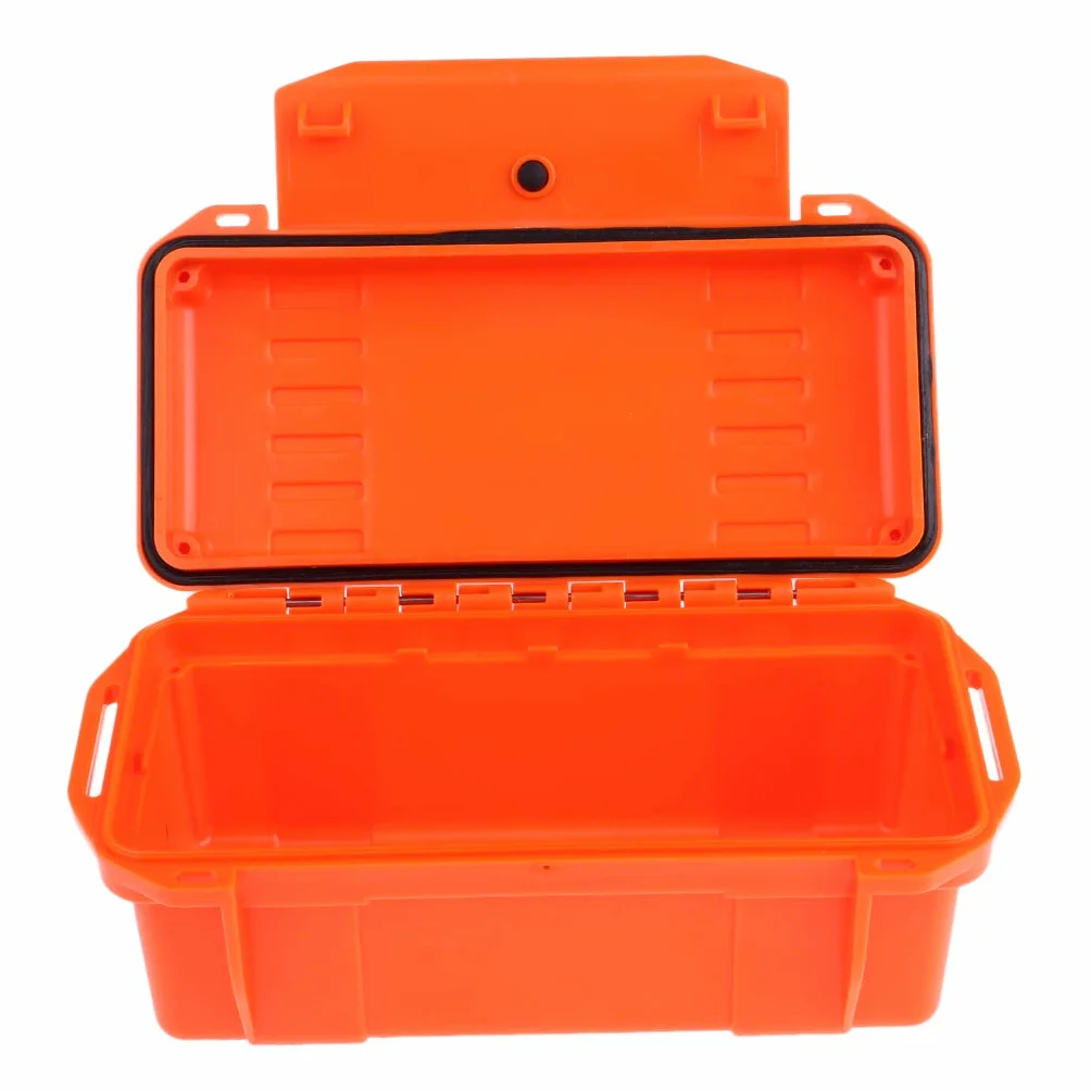 Baoblaze Outdoor Antiurto Impermeabile Scatola Sopravvivenza Plastica Contenitore Custodia Attrezzo Arancia