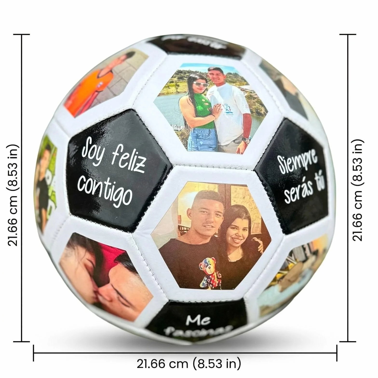 Pallone da Calcio Personalizzato con Foto e Testo PVC Resistente Misura Standard