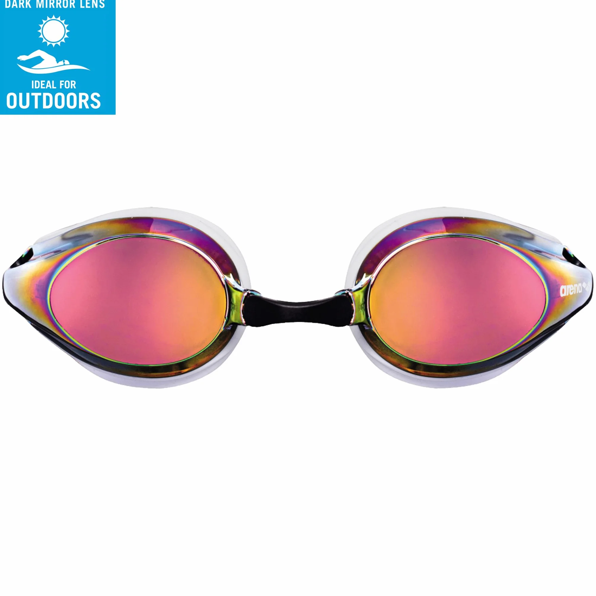 Arena Occhialini Nuoto da Gara Anti-Appannamento Protezione UV Unisex Adulto, 4 Ponti Nasali, Guarnizioni Silicone