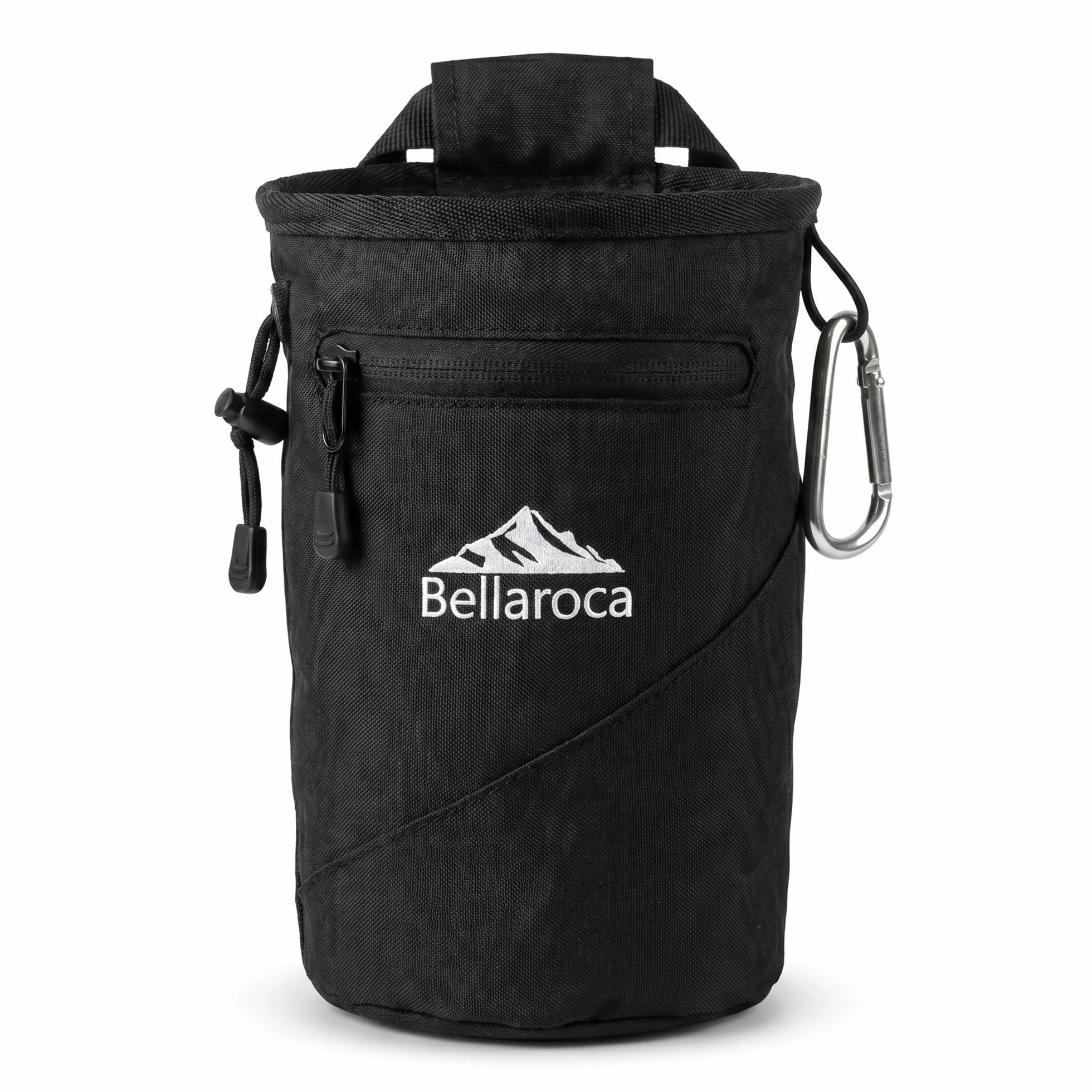 BELLAROCA® Borsa per Magnesite da Arrampicata Impermeabile Resistente all'Abrasione con 2 Tasche e Moschettone
