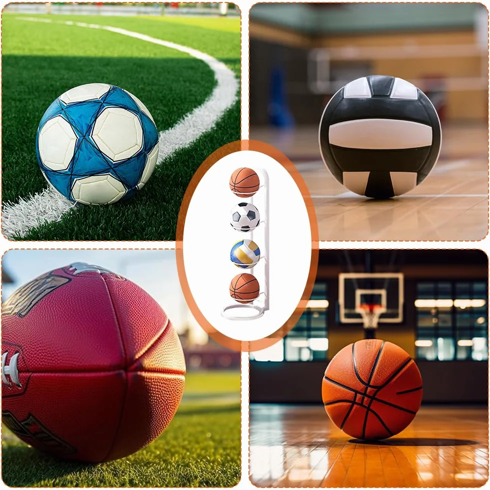 Rastrelliera da Basket per Palloni, Scaffale Stoccaggio Attrezzature Sportive