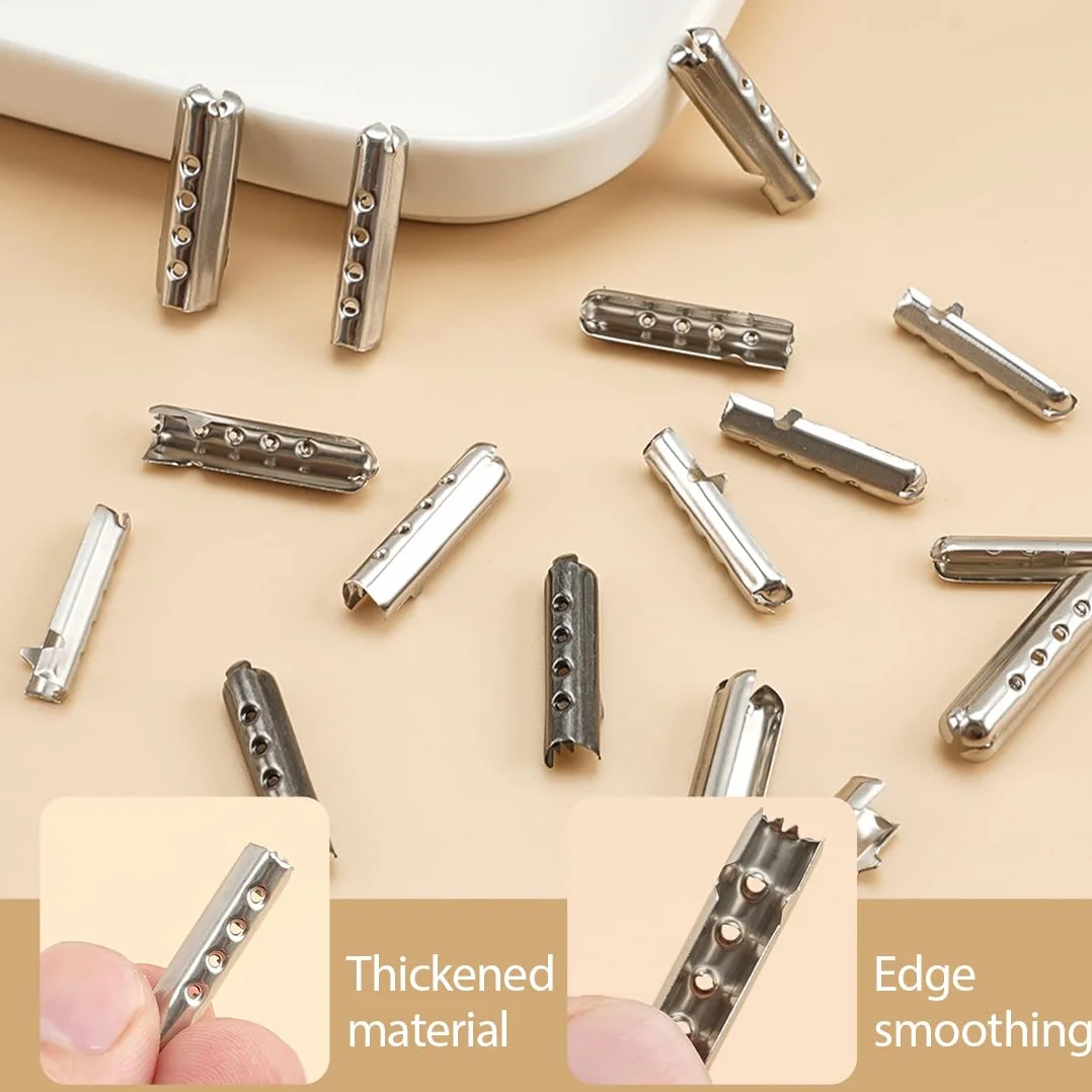 40Pz Terminali Lacci, Punta Dei Lacci In Rame Con Guaina Termorestringente Accorciare Riparare Accessori Ideali Per Sneakers