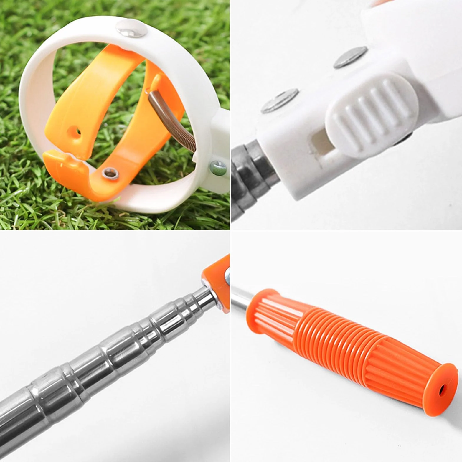 Telescopico Recupero Palline da Golf con Blocco in Acciaio Inox, Paletta per Raccogliere Palline da Golf