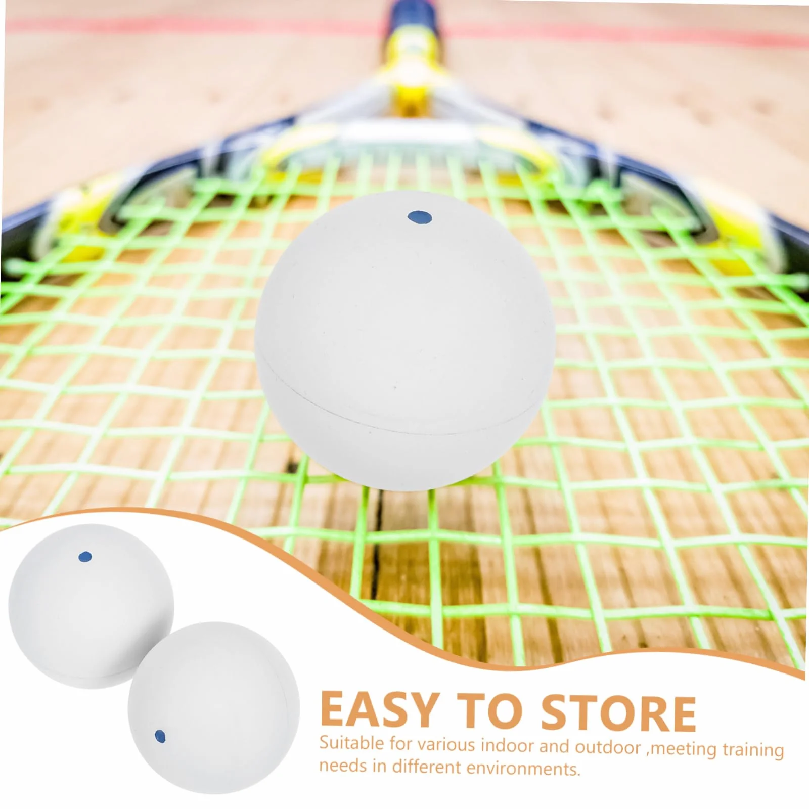 KOMBIUDA Palline da Squash in Gomma 2 da Allenamento per Squash Resistente