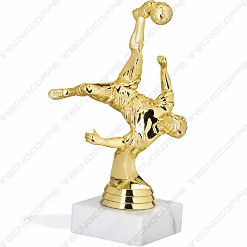 Trofeo Calcio h 15,00 cm Premiazione Calciatore rovesciata - Targhetta Personalizzata Omaggio