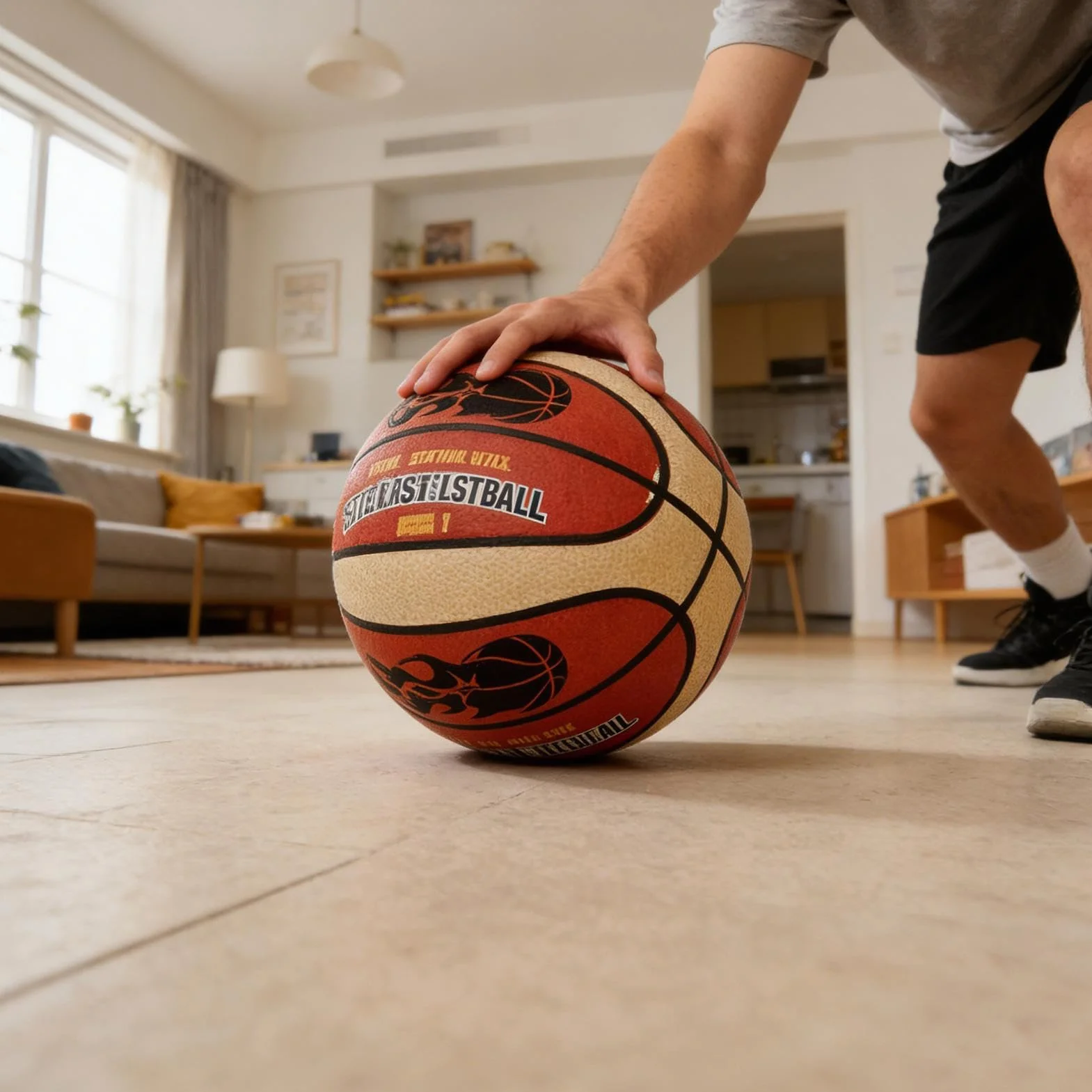 Generico Pallone Da Pallacanestro Senz'Aria - Palla da Pratica Silenziosa | Palla da Basket Senza Aria per Allenamento in Interni,Per Ragazzi Bambini E Adolescenti Per Sport E Giochi In Casa E