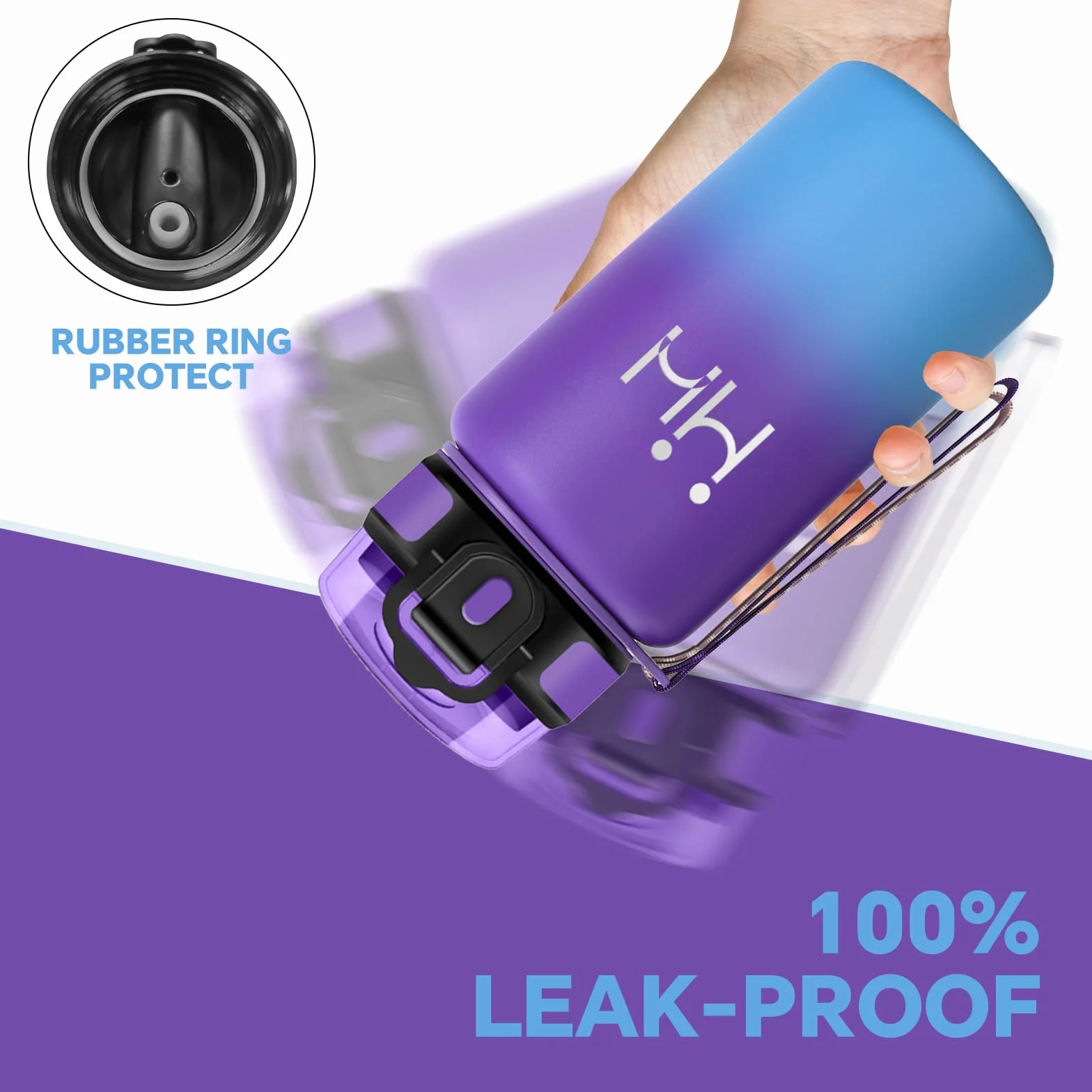 Borraccia Termica 500 ml Acciaio Inox Isolato Sottovuoto con Cannuccia Senza Perdite per Campeggio Sport Palestra