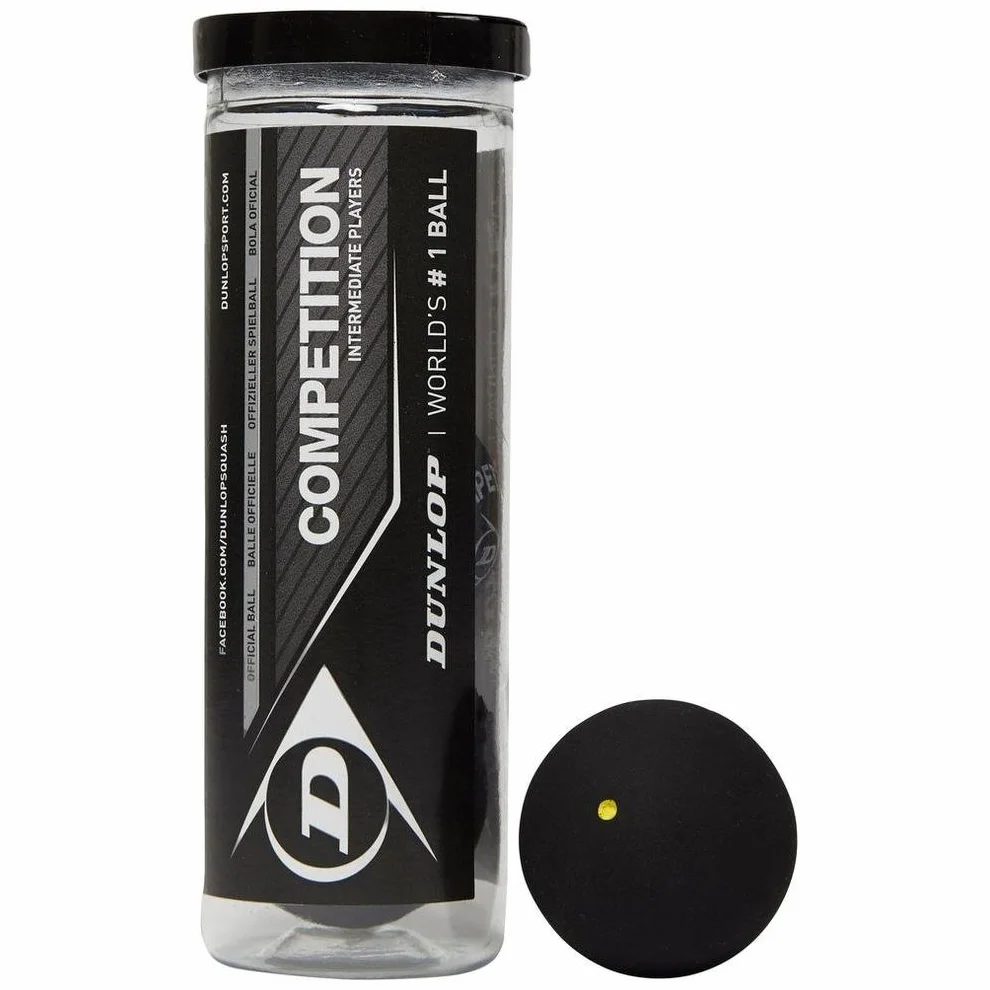 DUNLOP Palline da Squash Singolo Punto Nero