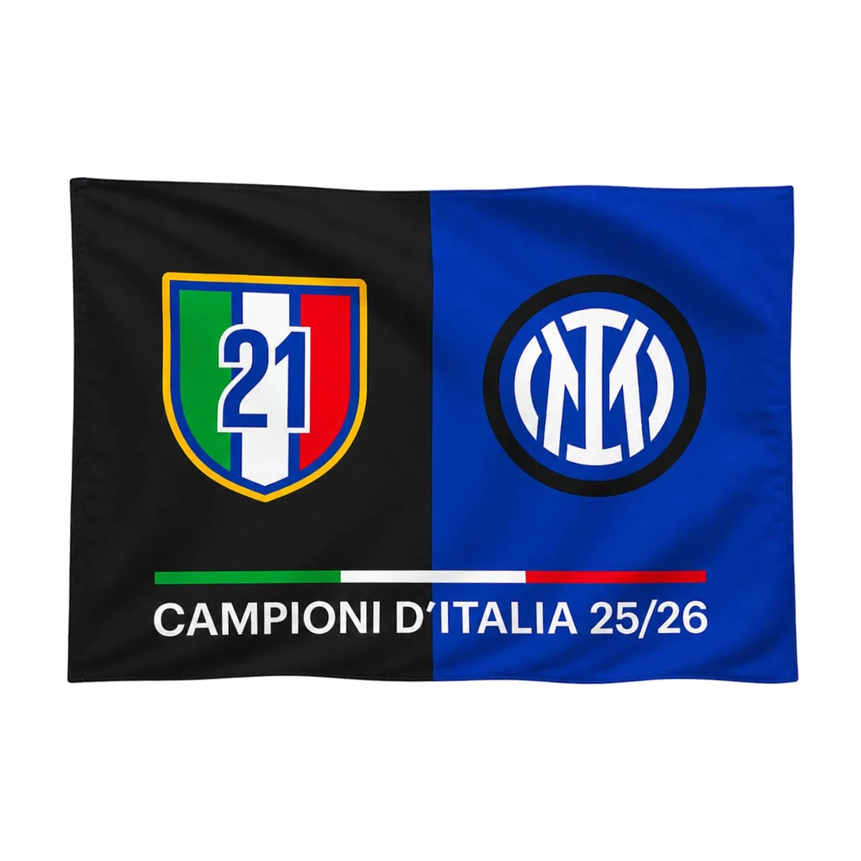Inter Bandiera Scudetto 25-26, Campioni d'Italia, 100x140cm