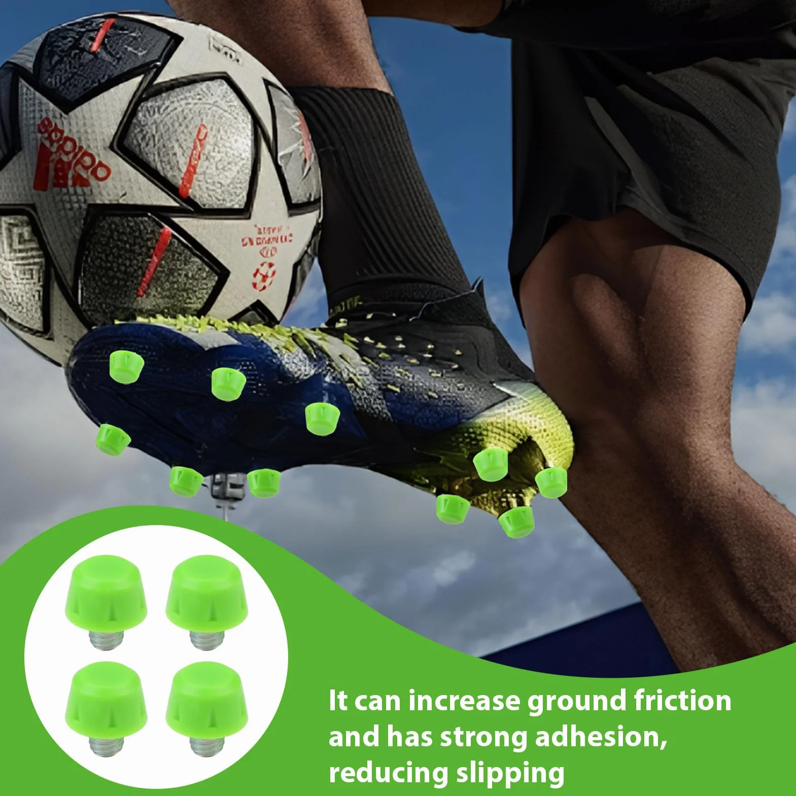 Tacchetti Plastica Calcio M6 8/11mm Verde per Adidas