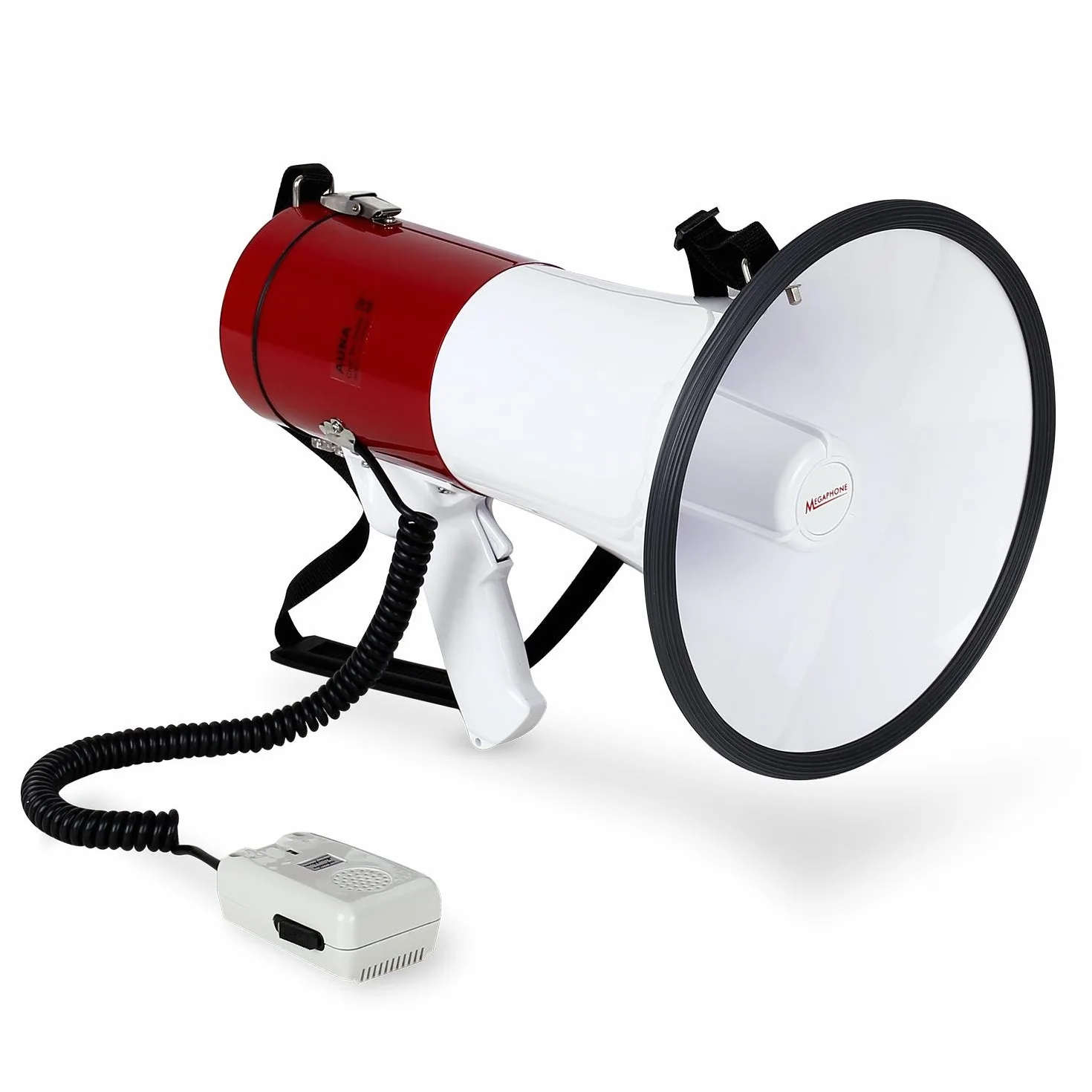 AUNA MEG1 megafono 18 Watt RMS 60 Watt Fino a 1000 Metri Rosso