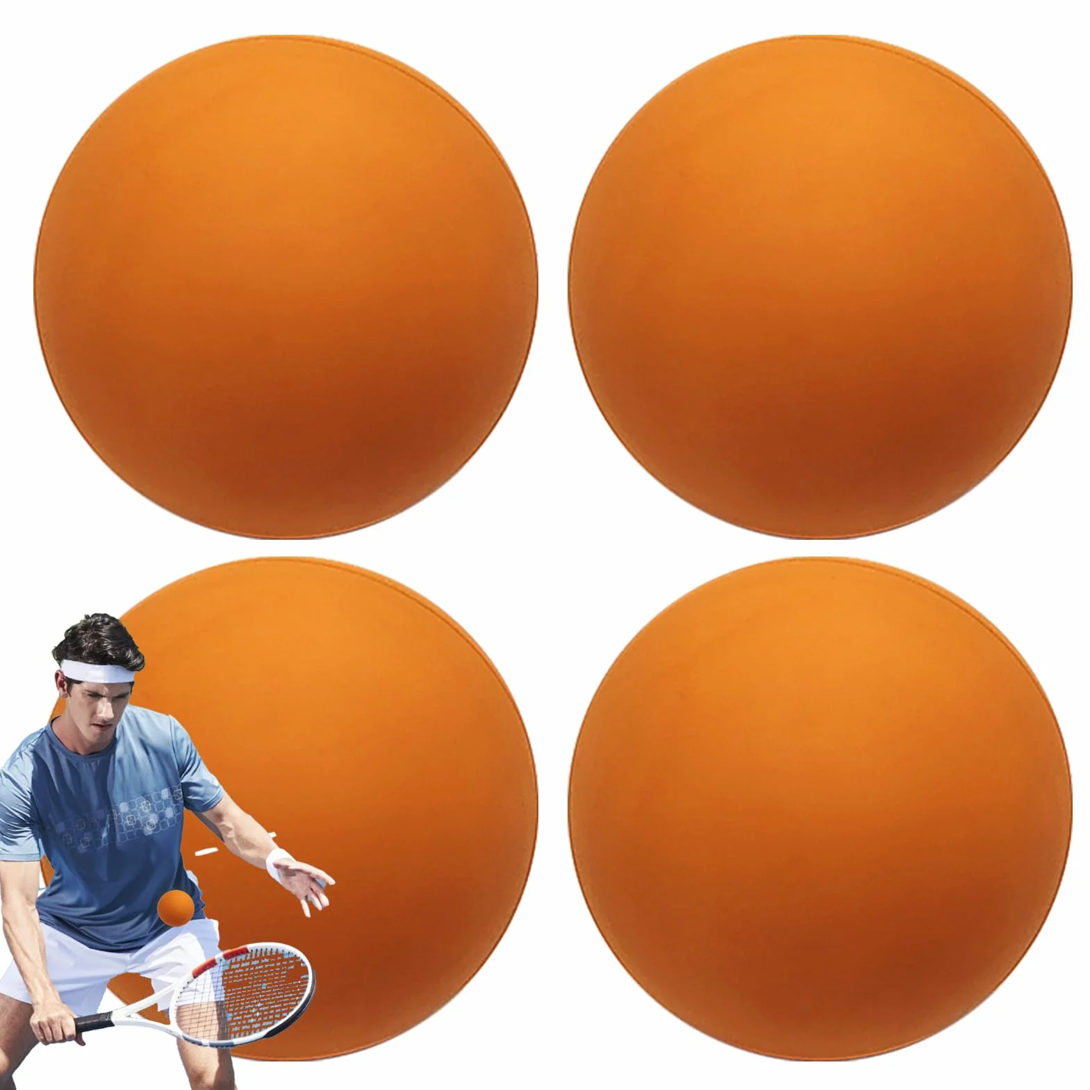 Palla da squash per principianti ad alta elasticità 4 volte rimbalzo stabile alta visibilità Sport Grotta Ball