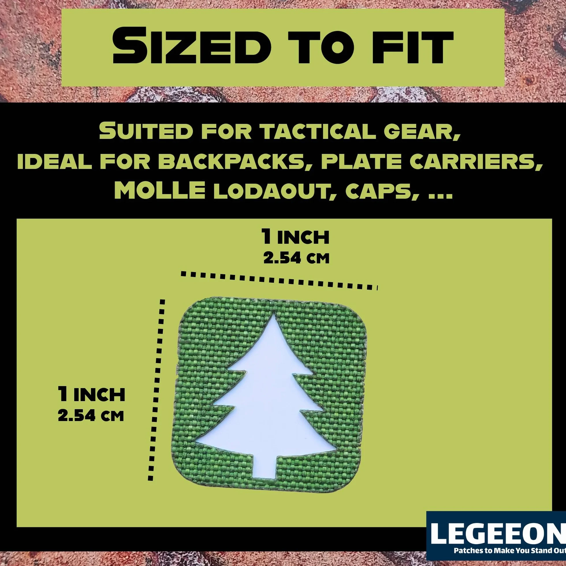 Toppa a forma di piccolo albero di pino, per esterni, con occhio di gatto, per zaini, cappelli, attrezzi da campeggio, stile tattico