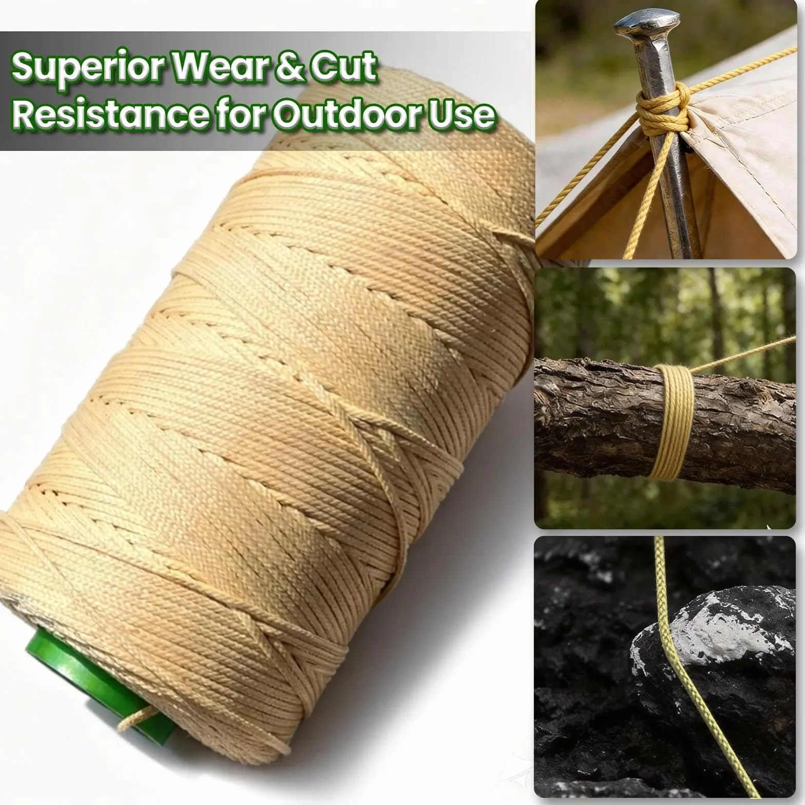 Corda in Kevlar DWLIFE 9KM per Aquilone - Resistente 18-181,4 kg, 152,4-304,8 m, 0,4-1,1 mm