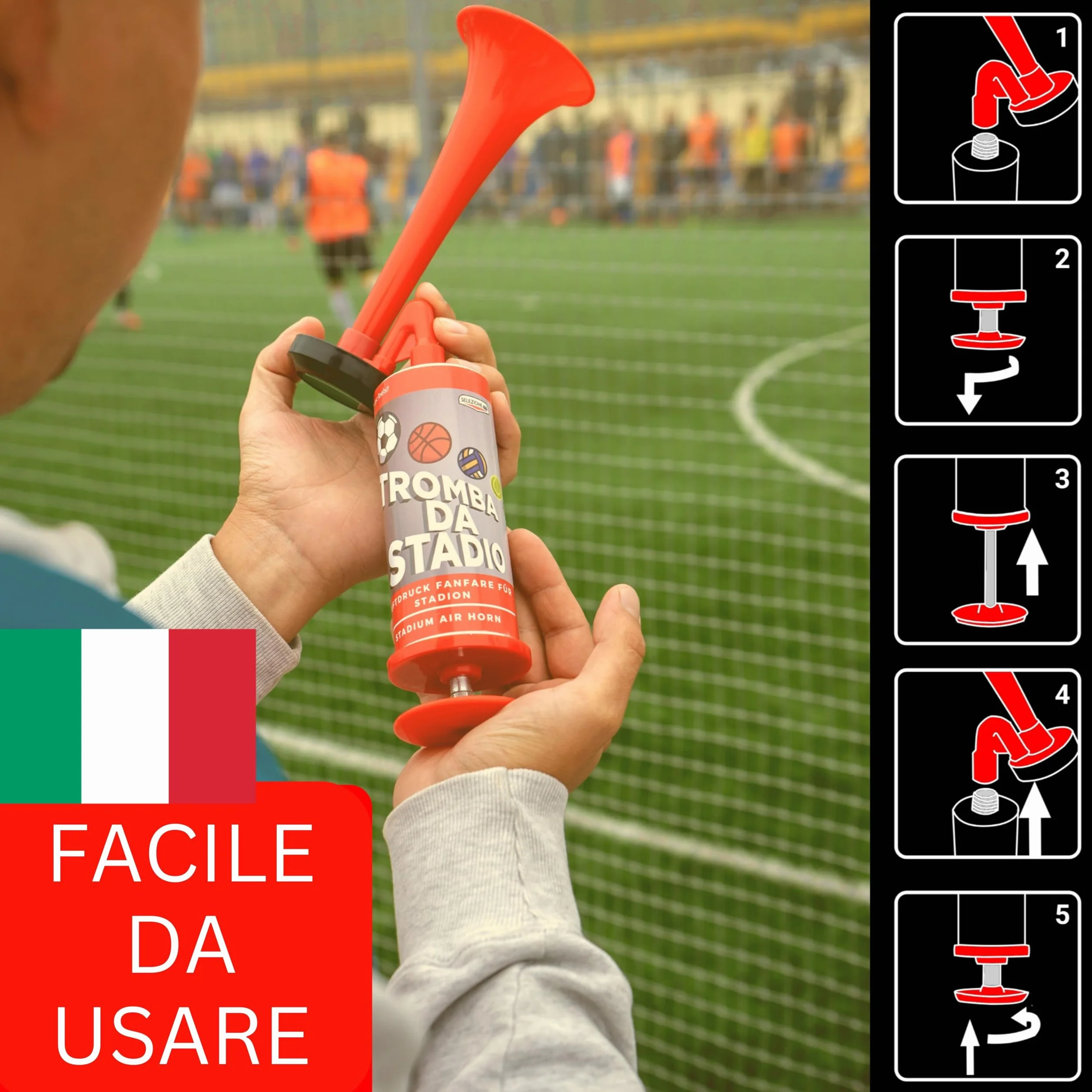 Tromba da Stadio Manuale Senza Gas - Trombetta Stadio, Tromba Barca