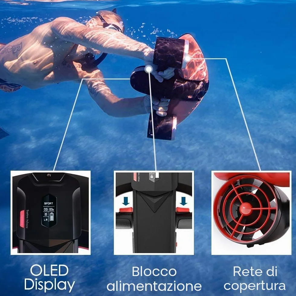 Sublue Navbow Plus Smart Monopattino subacqueo a Doppio Motore 2 m/s con Supporto Action Camera