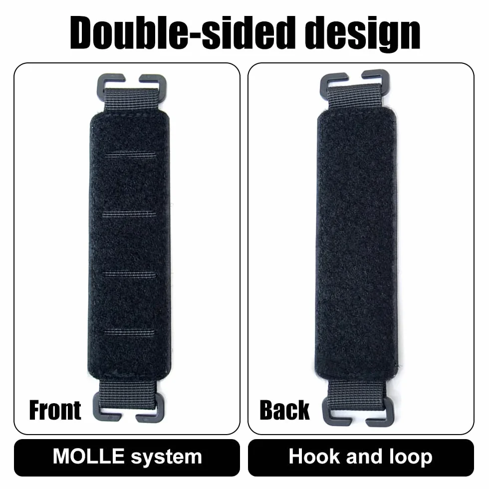 Pannello Tattico per Zaino, Porta Molle con Strisce di Supporto per Organizer per Borse con Gancio e Passante, Accessori per Zaini e Gilet Tattici, Pannello Toppe Tattiche
