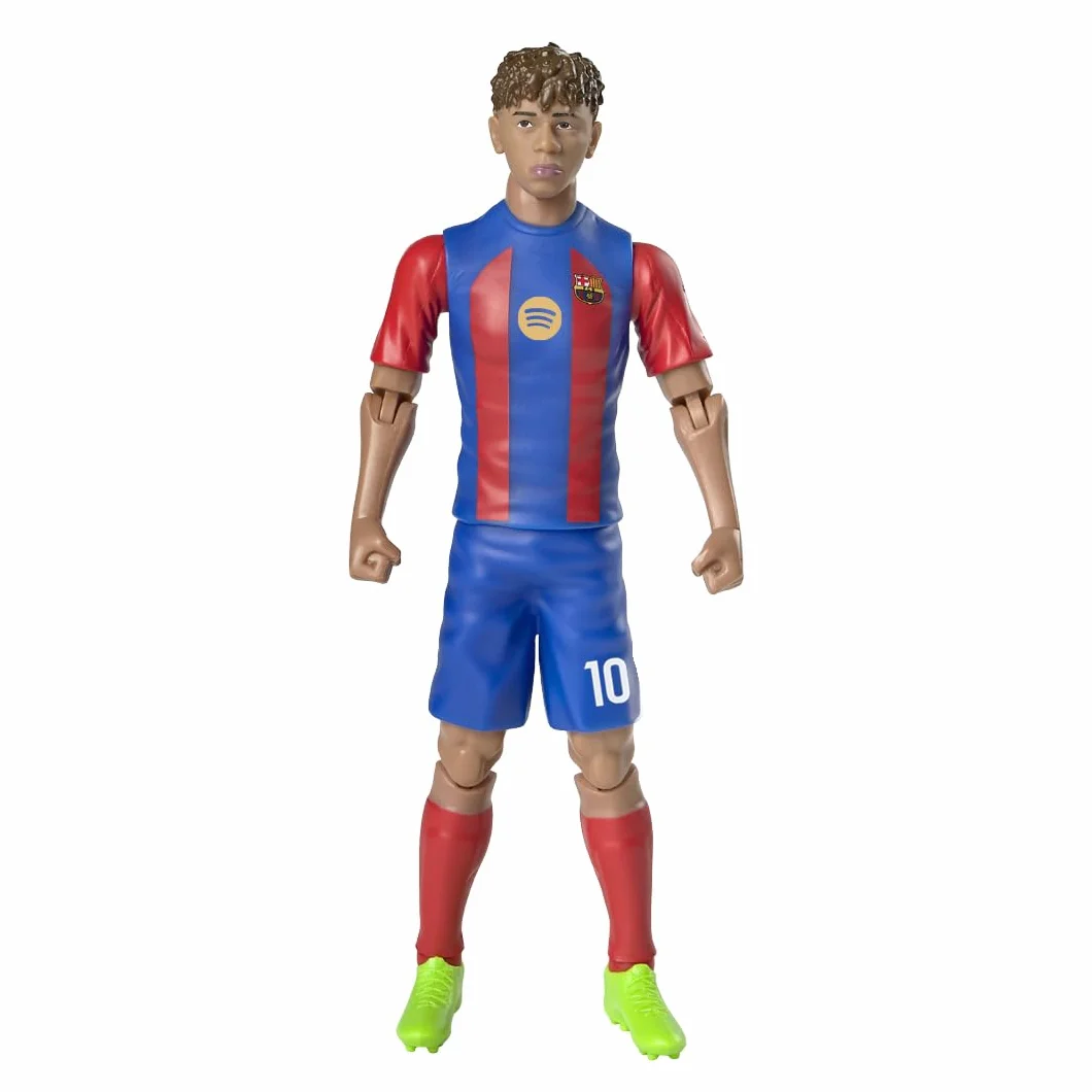 Megableu - Statuetta Calcio YAMAL - 20 cm - Grande Figura Calciatore Realistico & Articolato - Licenza Ufficiale - 10 Punti Articolazione - Giocattolo Calcio FC Barcellona - Idea Regalo Fan L. Yamal
