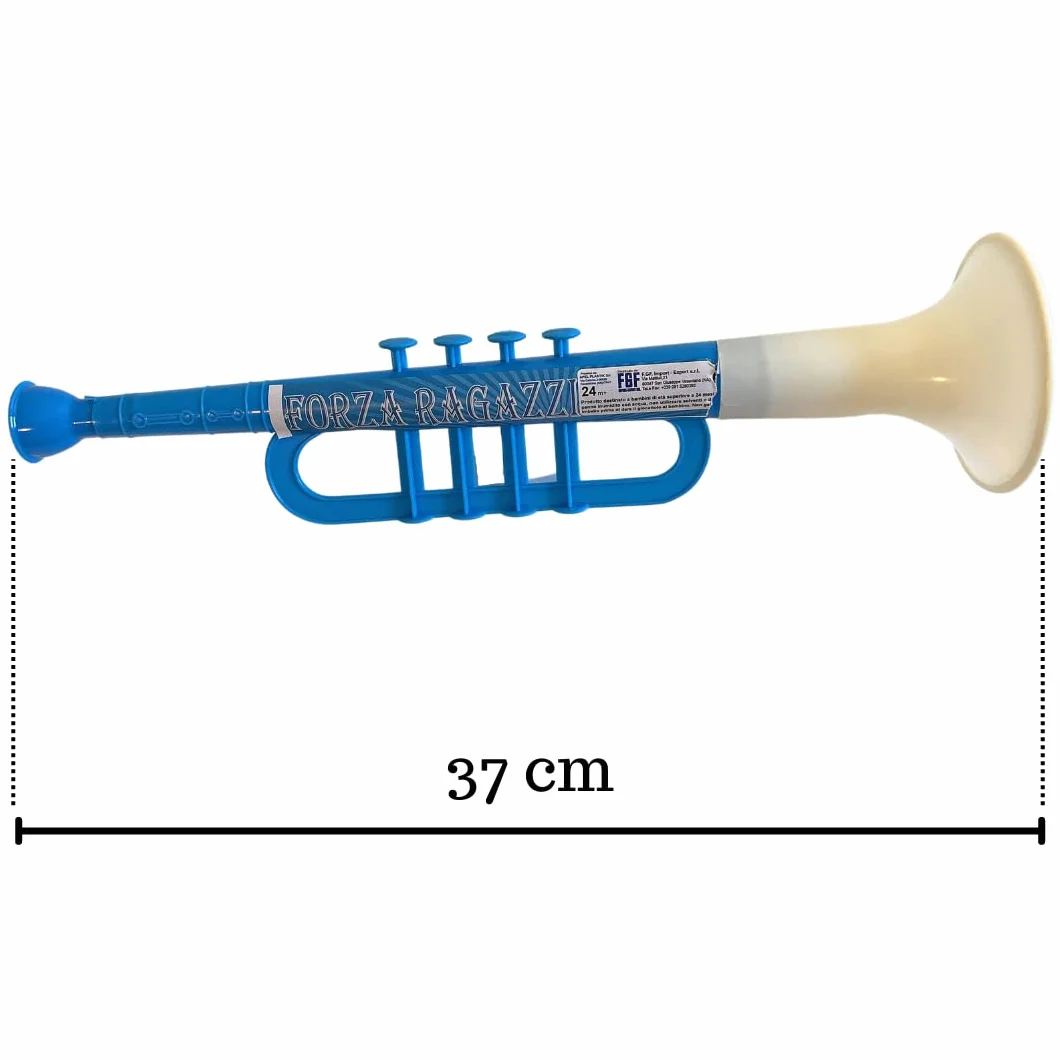 NARAMAKI Tromba da Stadio A Fiato Forza Ragazzi - 2 Tromba da Stadio Manuale - Lunghezza 37 cm