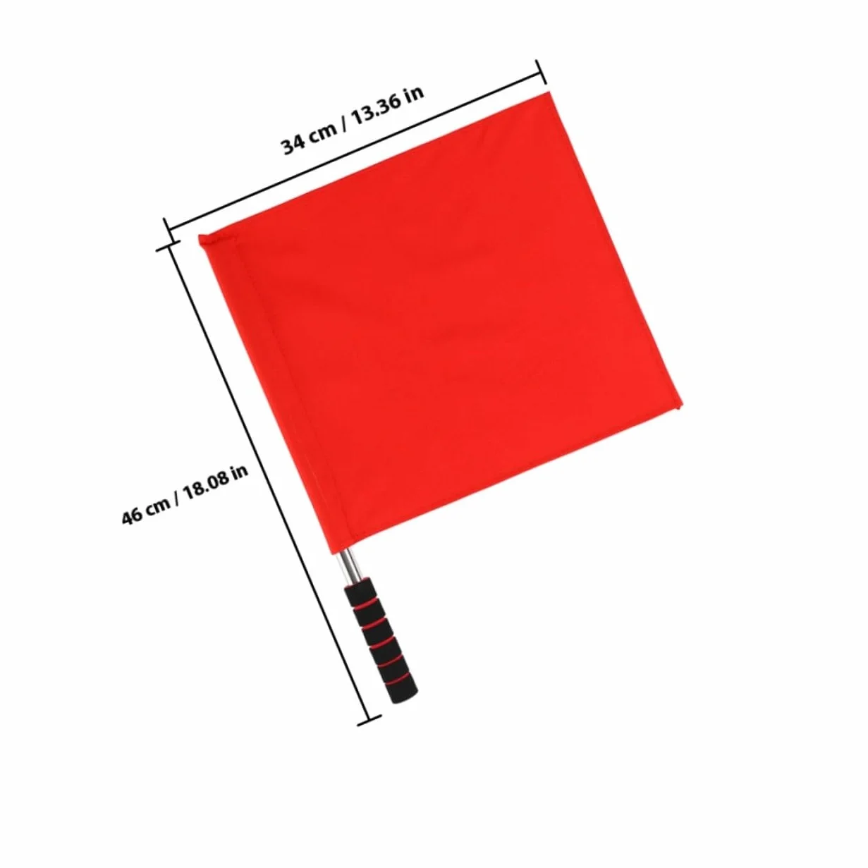 Bandiere Segnaletiche Rosse 4 Pezzi Manico Robusto Acciaio Inossidabile per Traffico Sport Arbitri